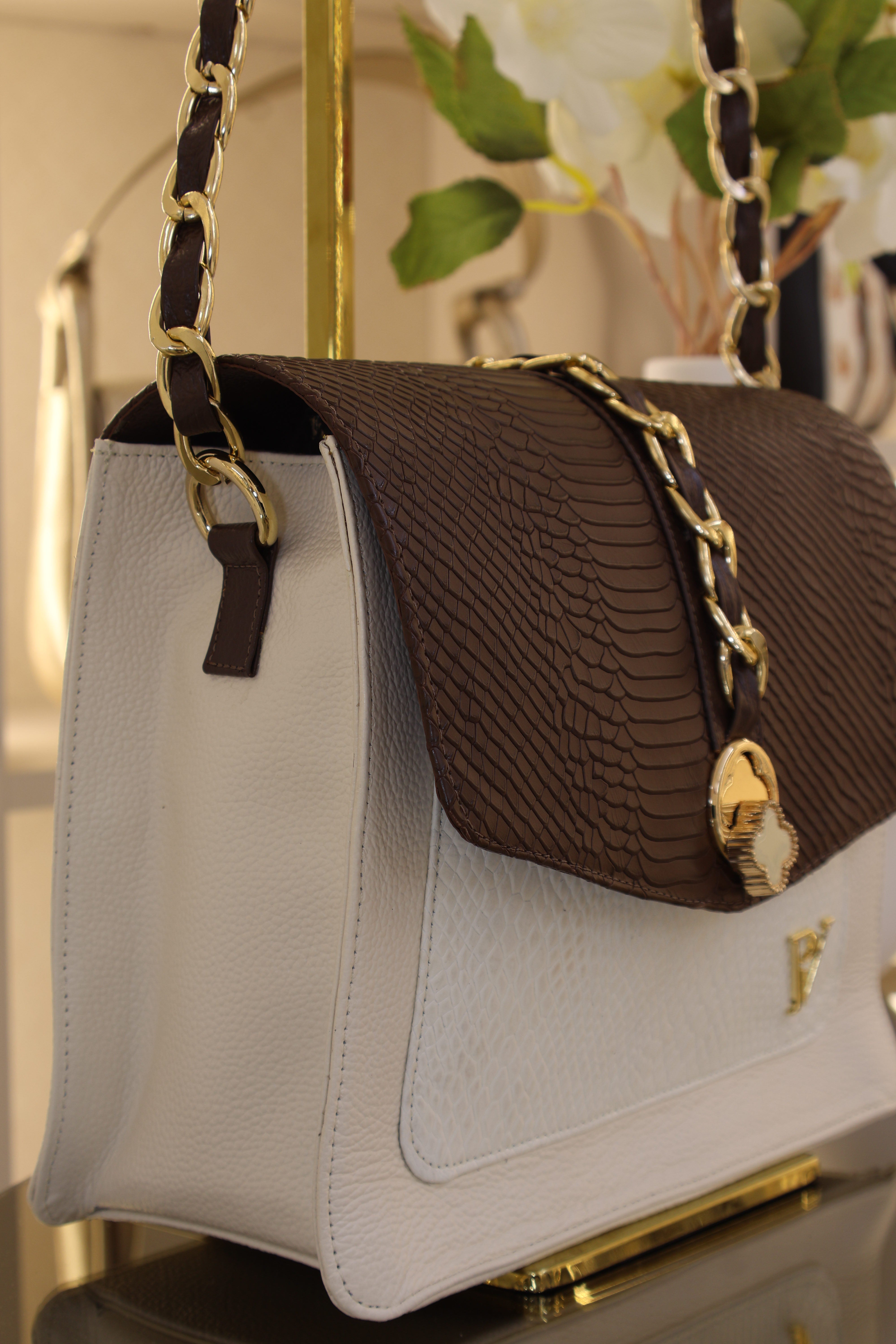 Bolso Sophie Talco con Cafe en cuero