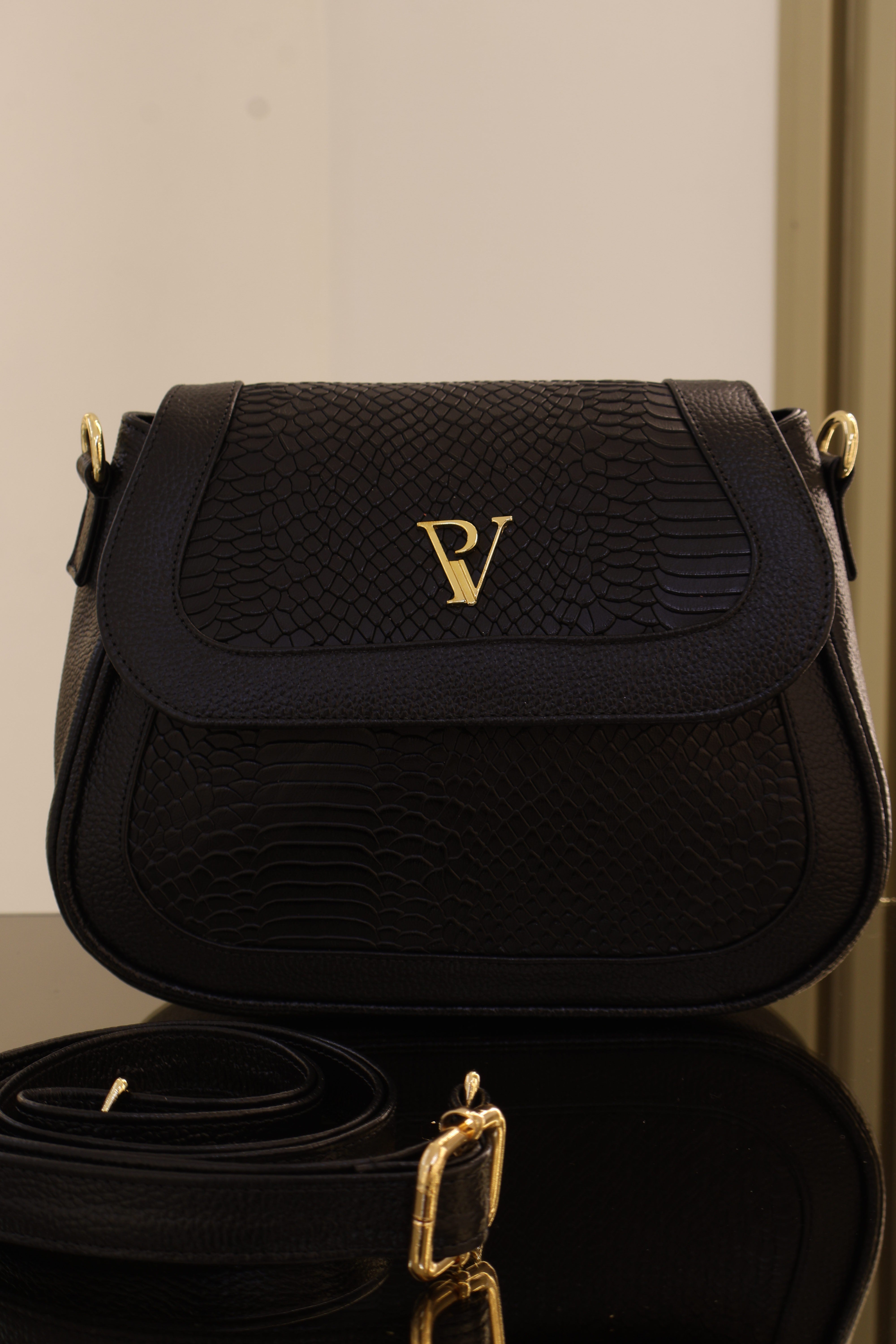 Bolso Siena en cuero negro