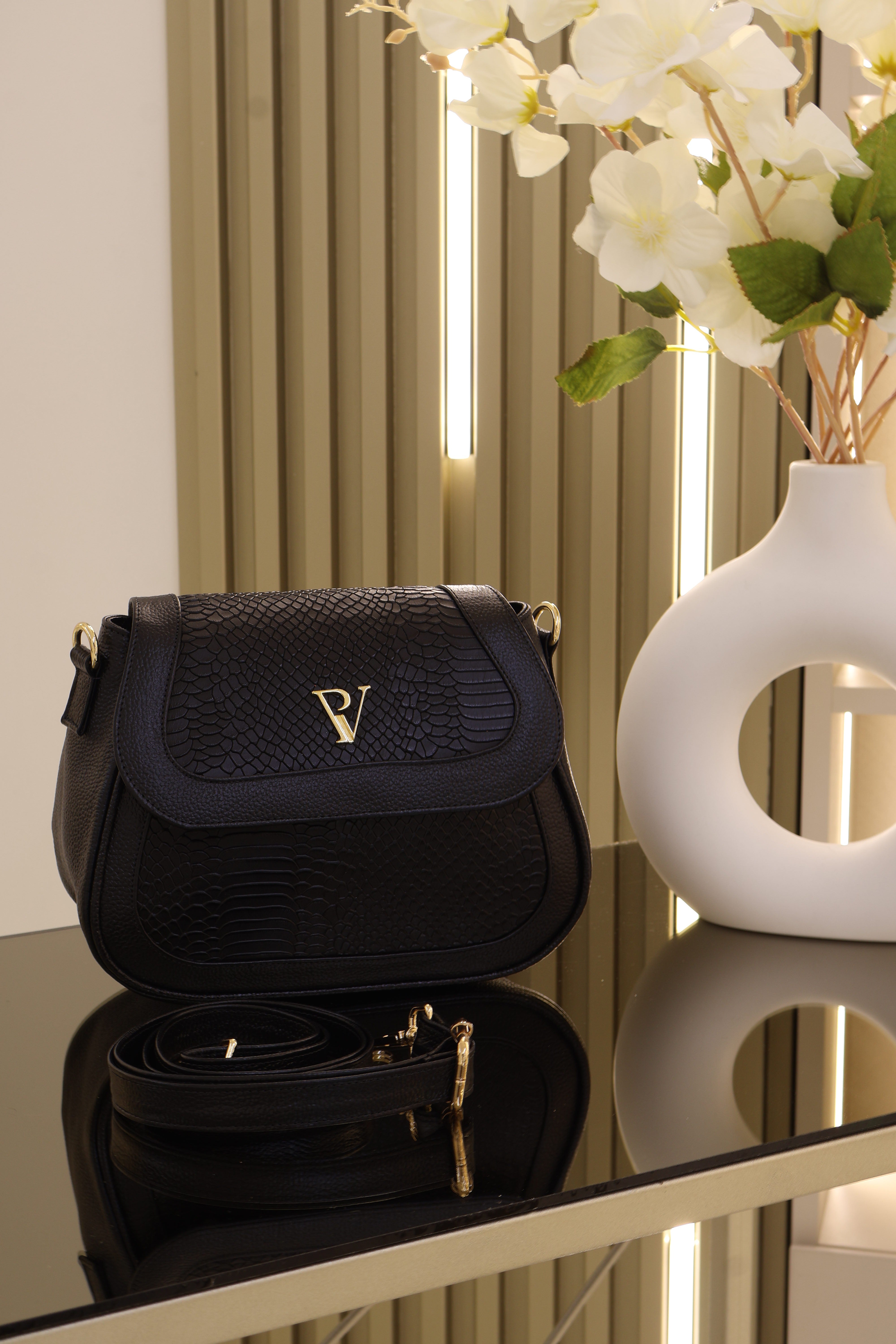 Bolso Siena en cuero negro