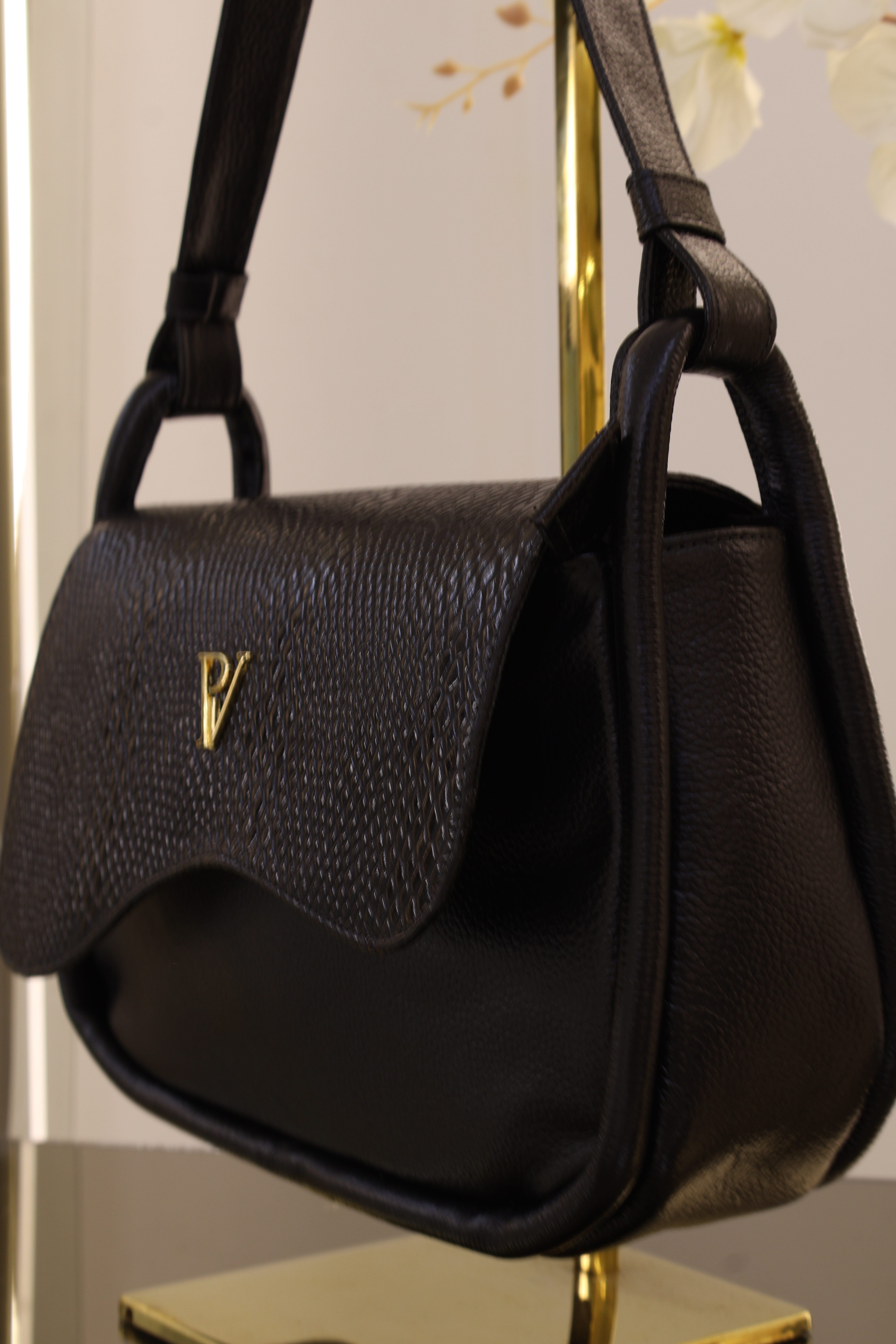 Bolso Moana en cuero Negro