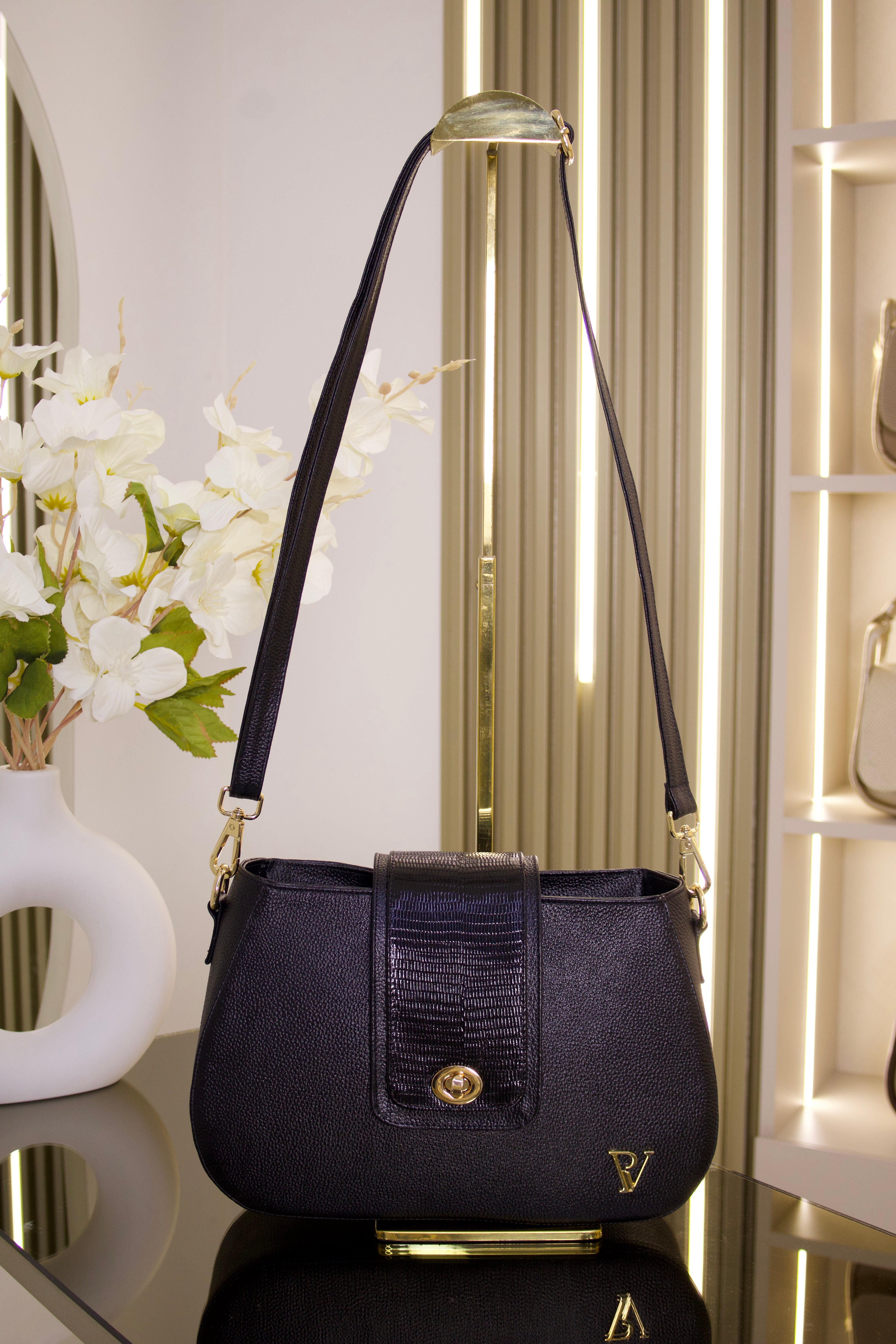 Bolso Toscana Negro en cuero