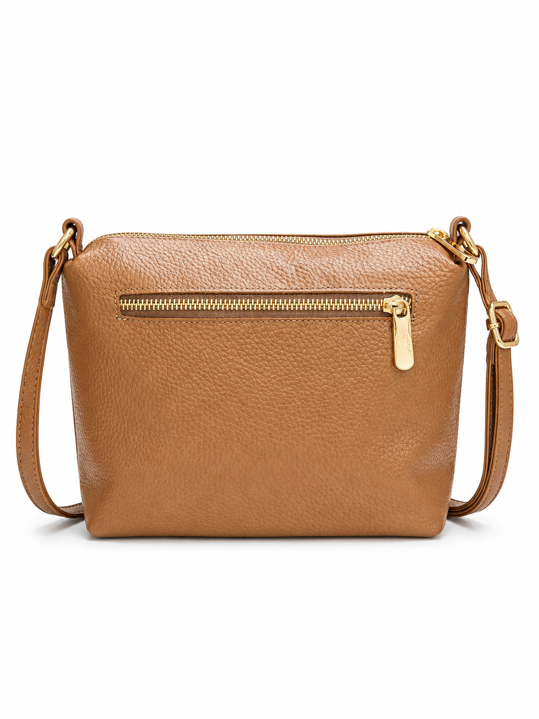 Manos libres mía color miel en cuero - Paula Vélez