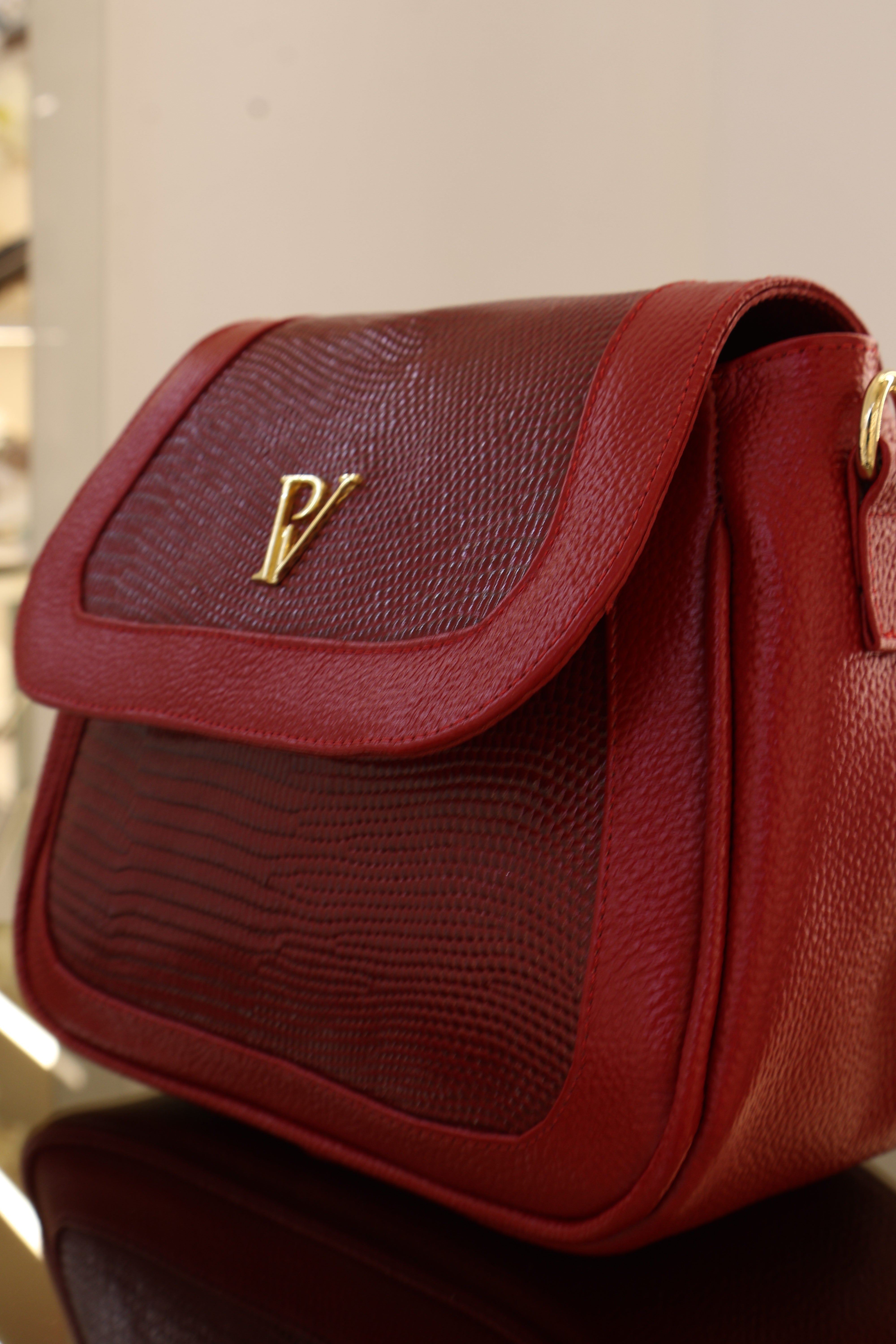 Bolso Siena en cuero Rojo