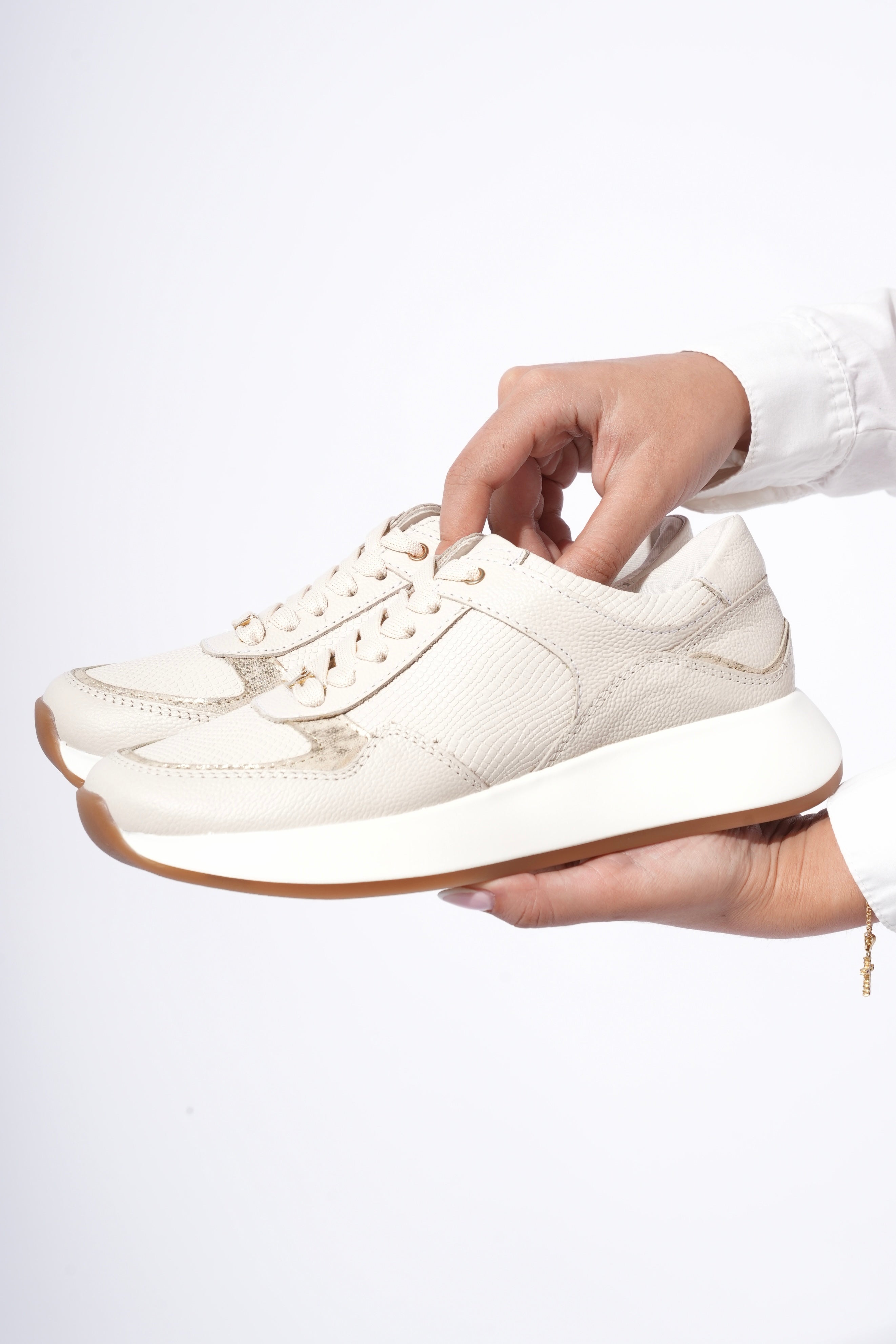 Tenis Denver Avena Folia Oro Munich en Cuero
