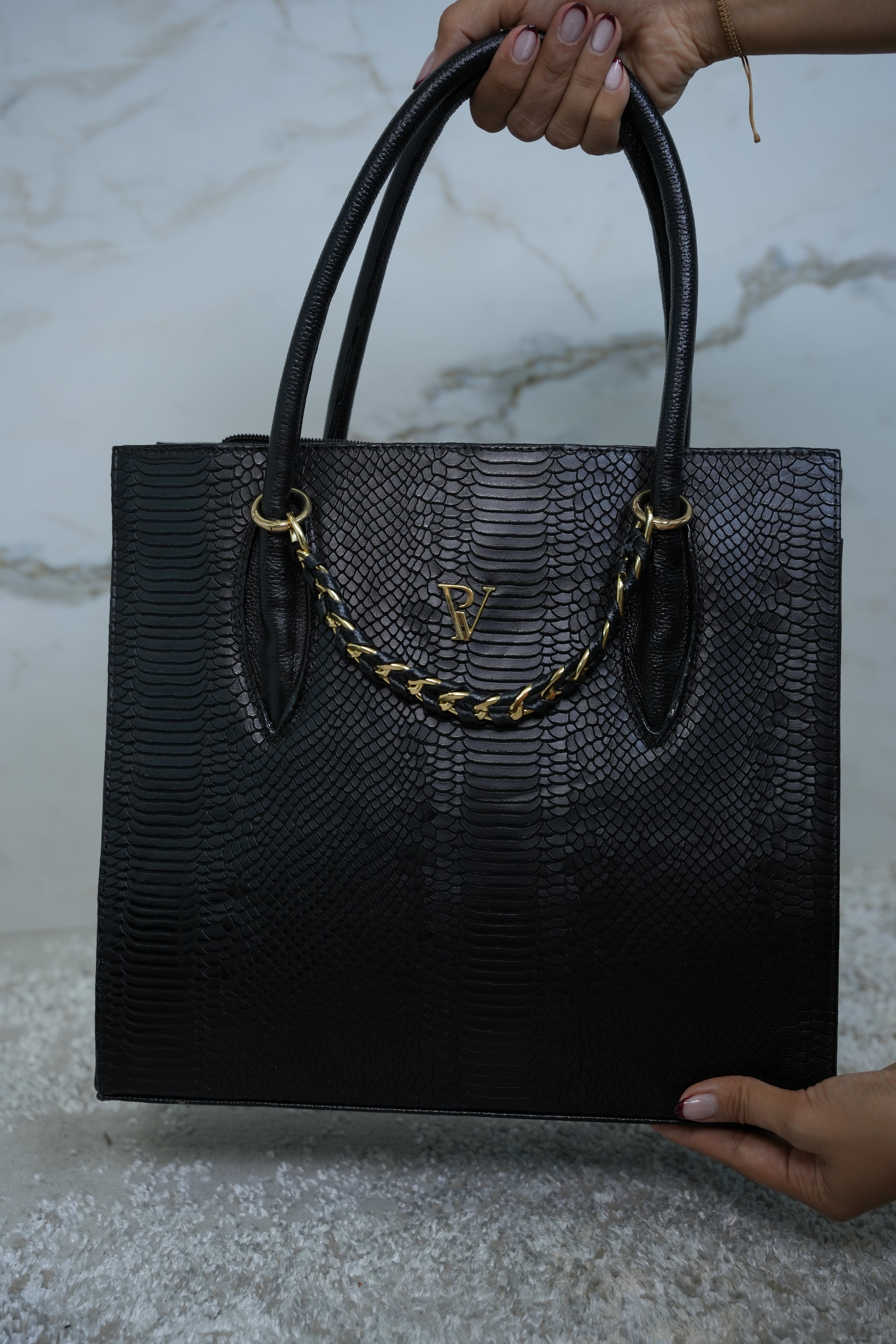 Bolso Luxury Negro en Cuero