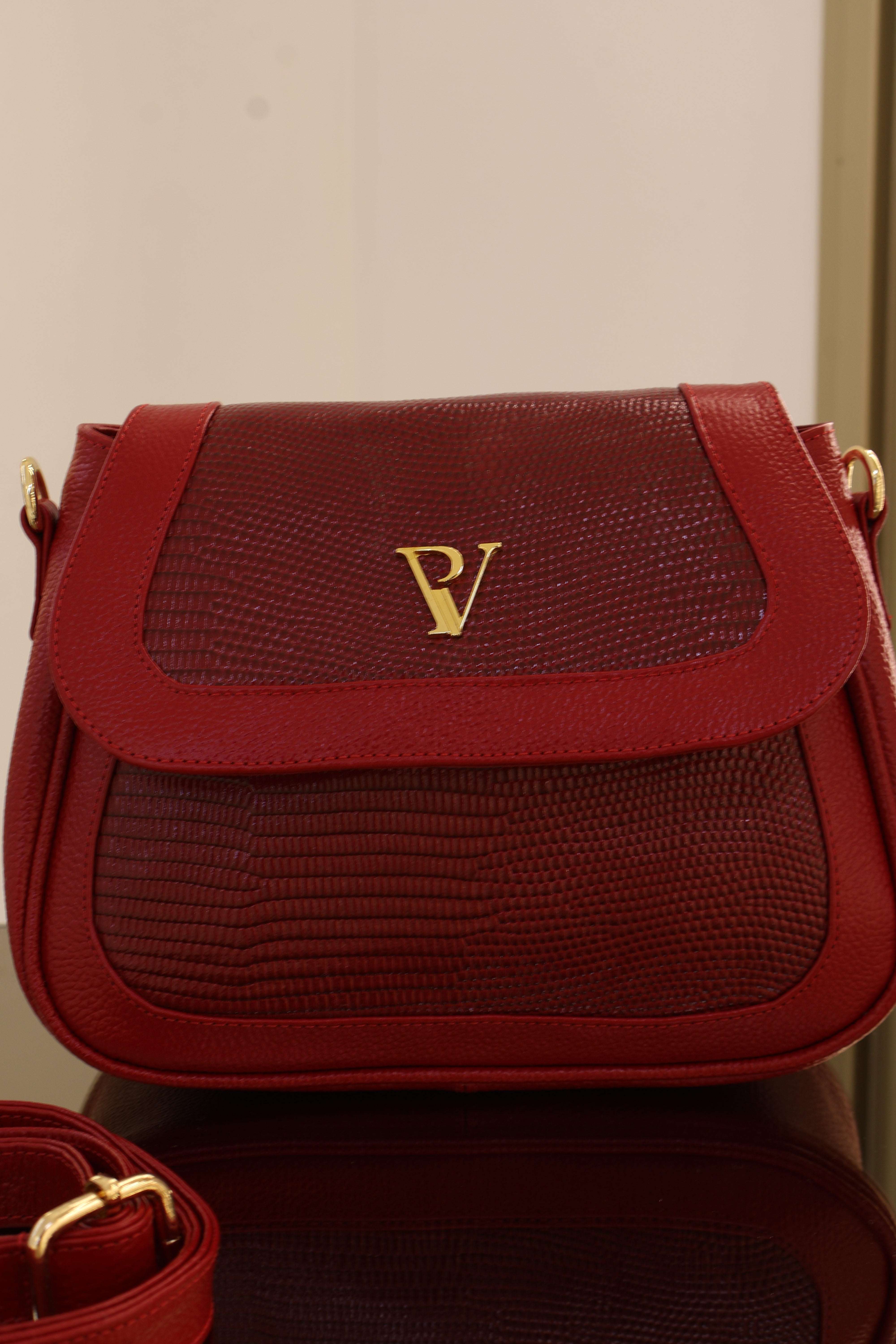 Bolso Siena en cuero Rojo