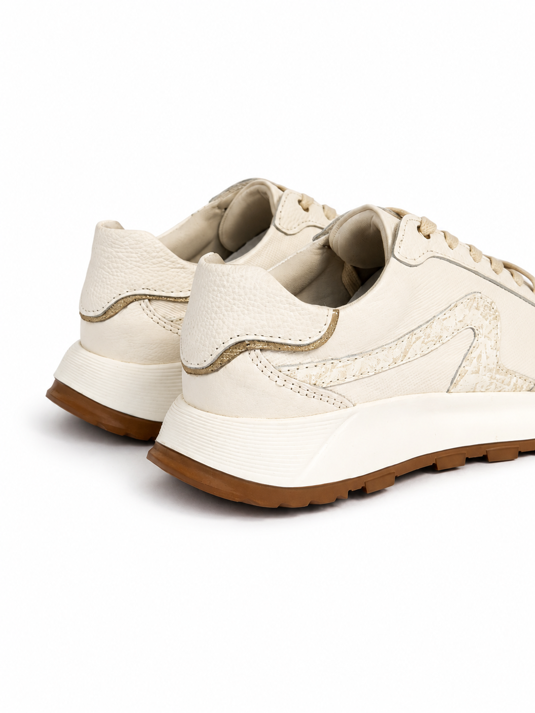 Tenis Aurora Marfil en Cuero