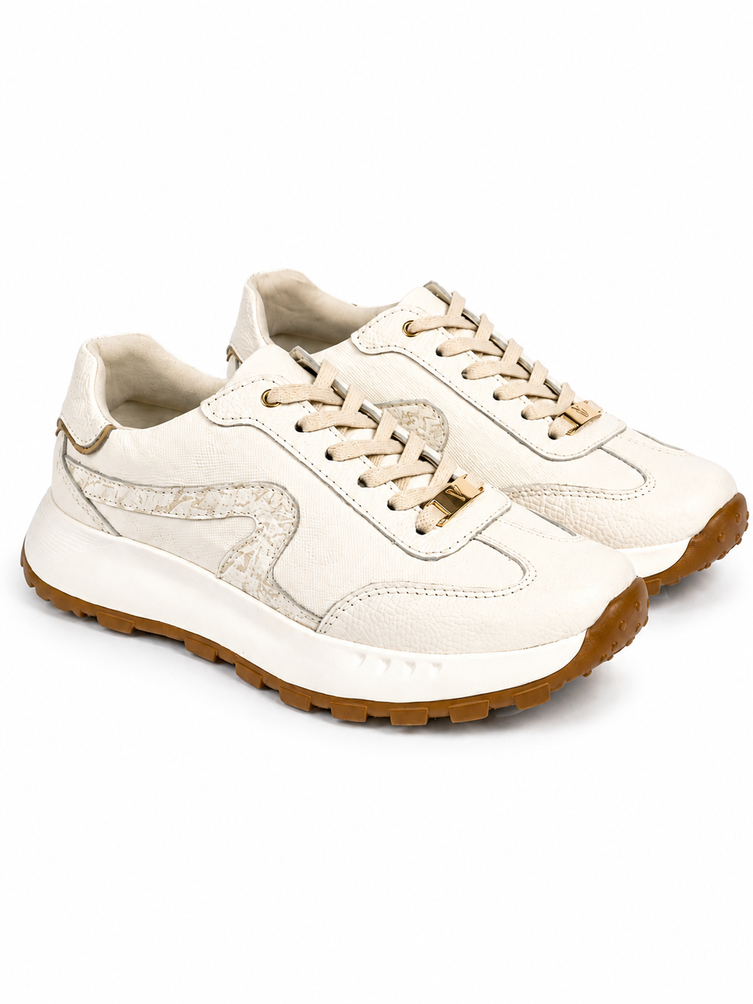 Tenis Aurora Marfil en Cuero