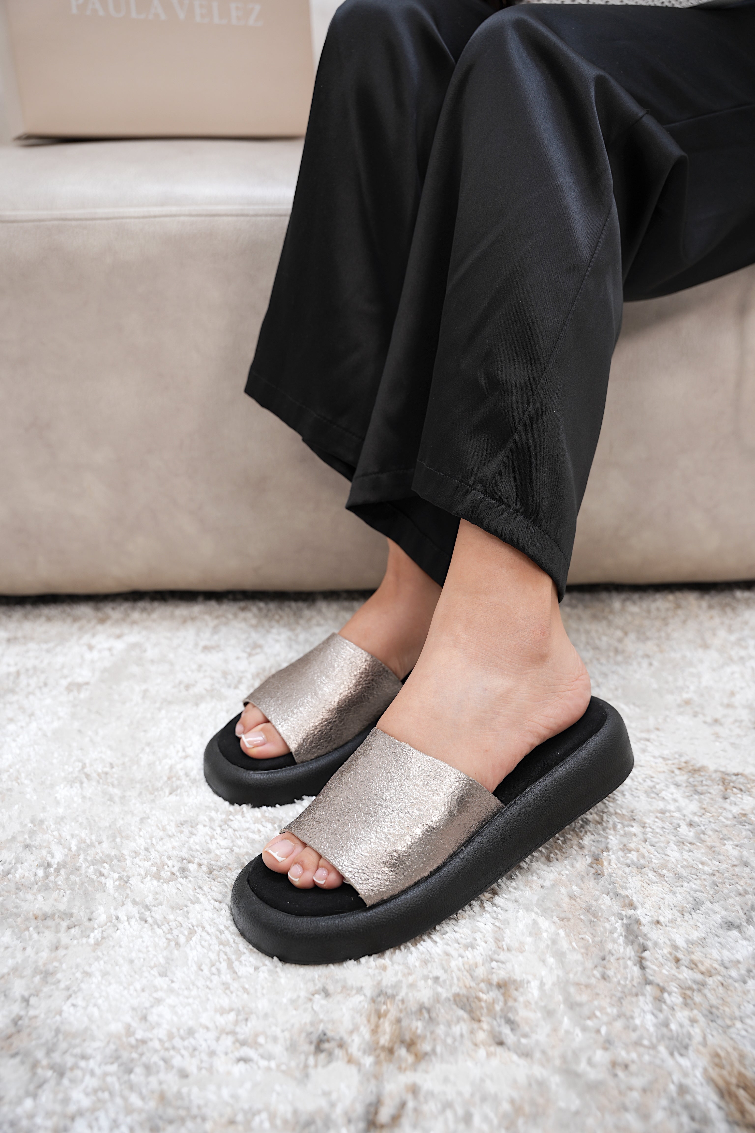 Sandalias en cuero Silver