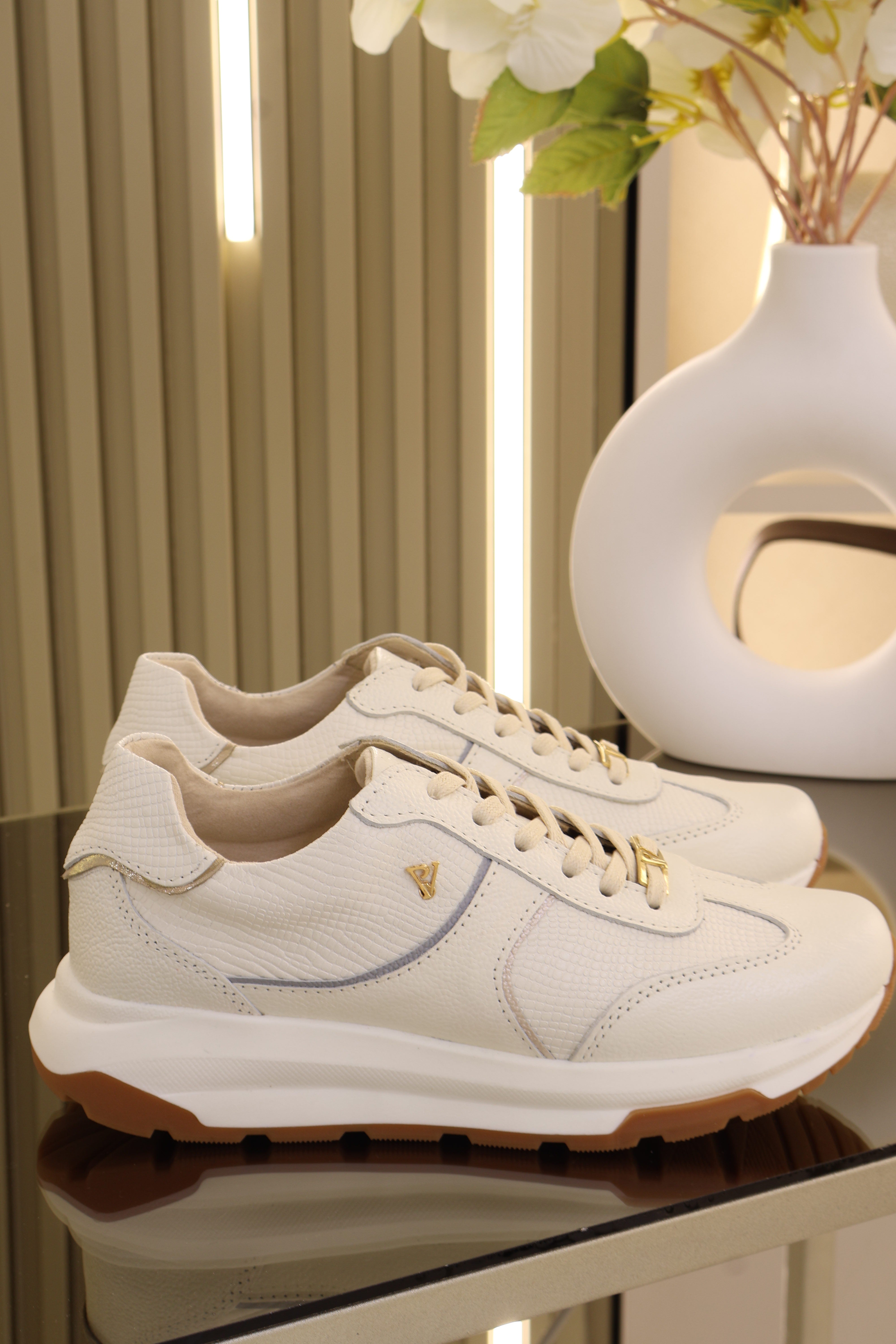 Tenis Milan Talco x Rosa/Baby en cuero