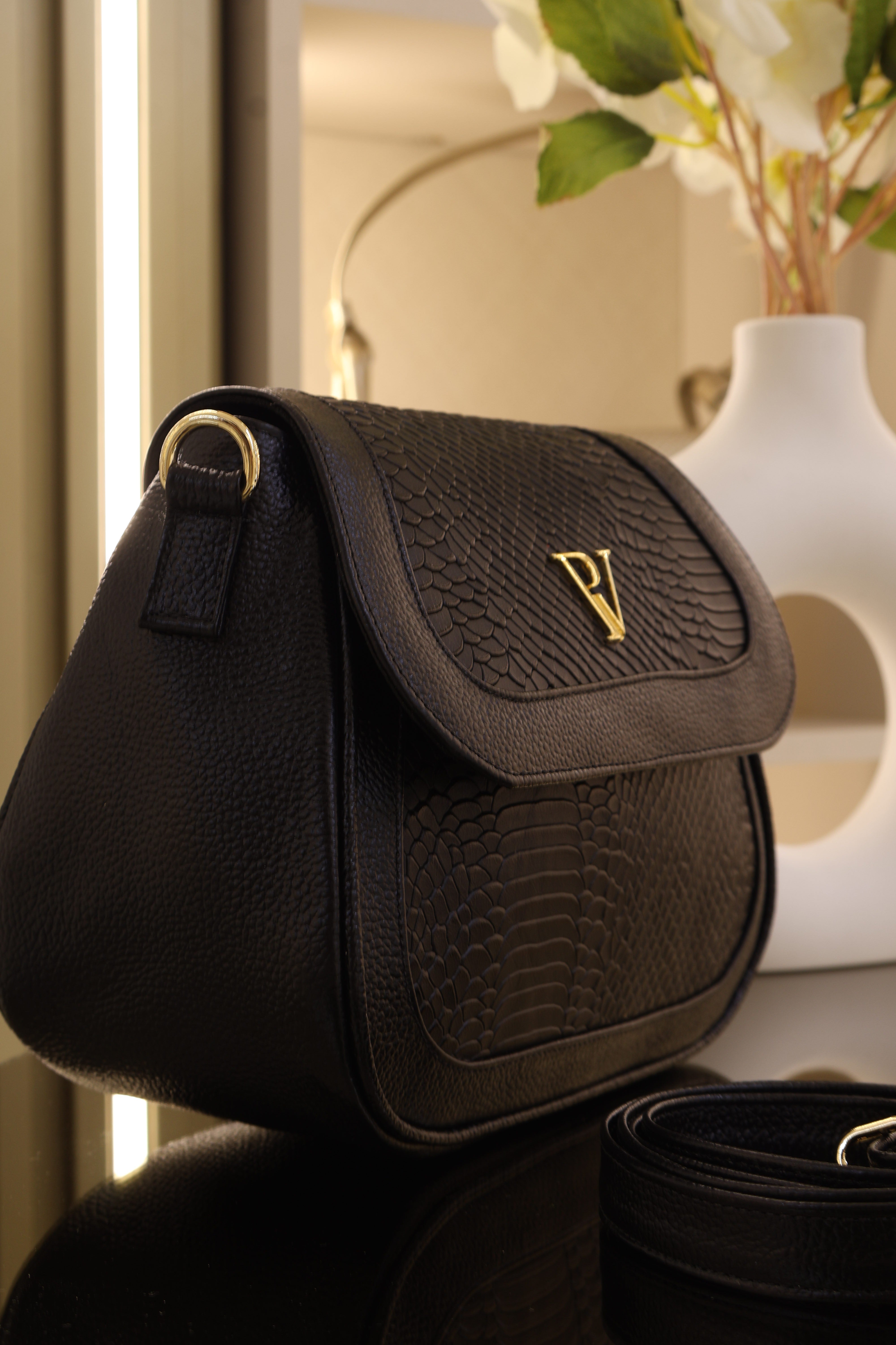 Bolso Siena en cuero negro