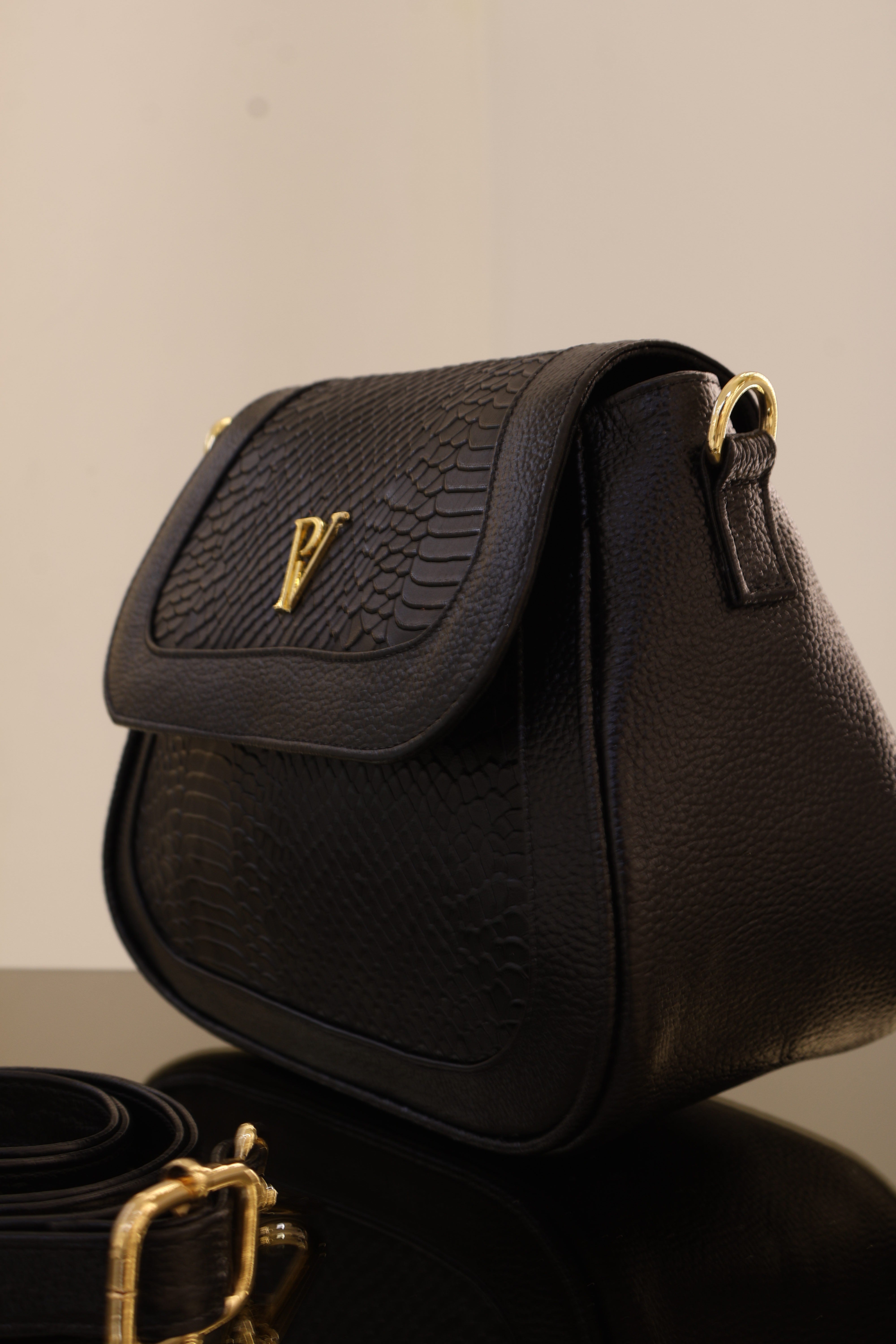 Bolso Siena en cuero negro