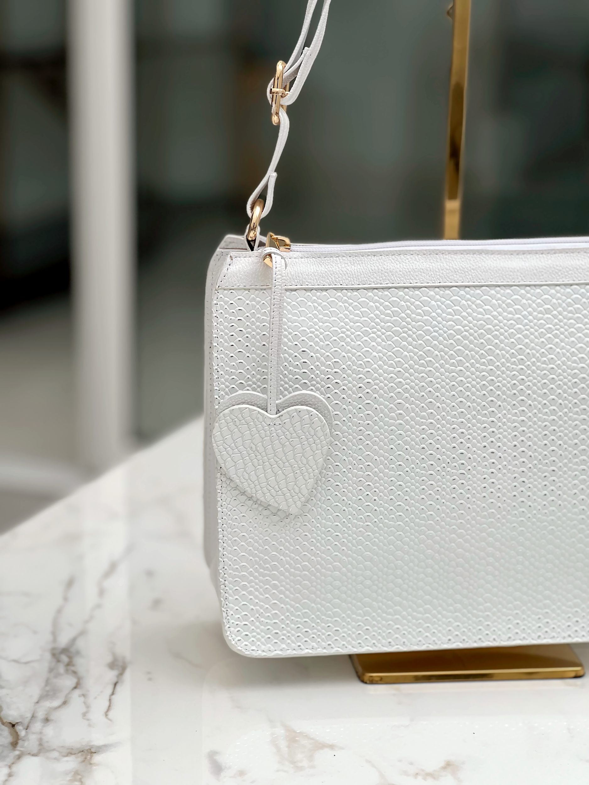 BOLSO HEART BLANCO