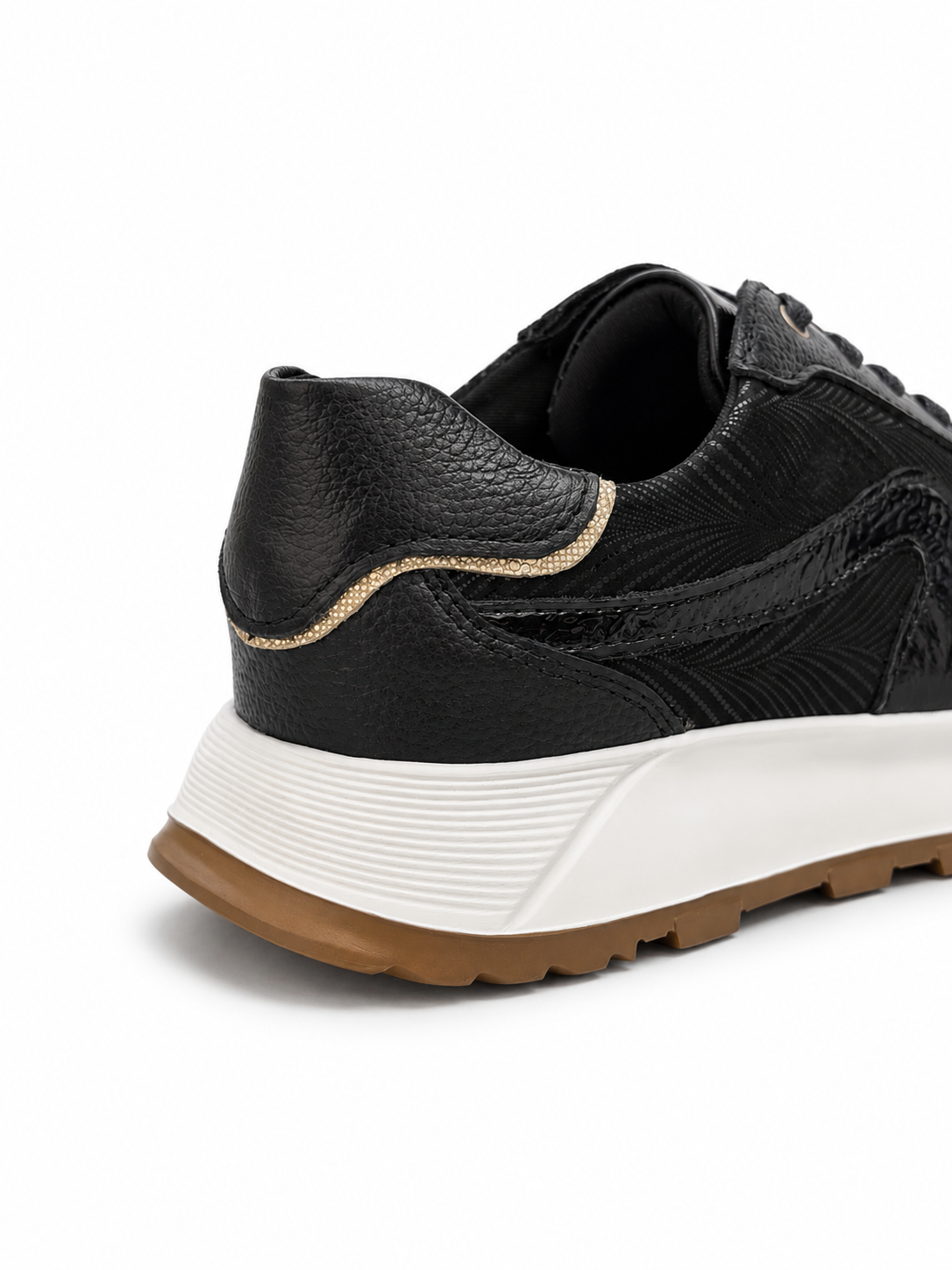 Tenis Aurora Negro en Cuero - Paula Vélez