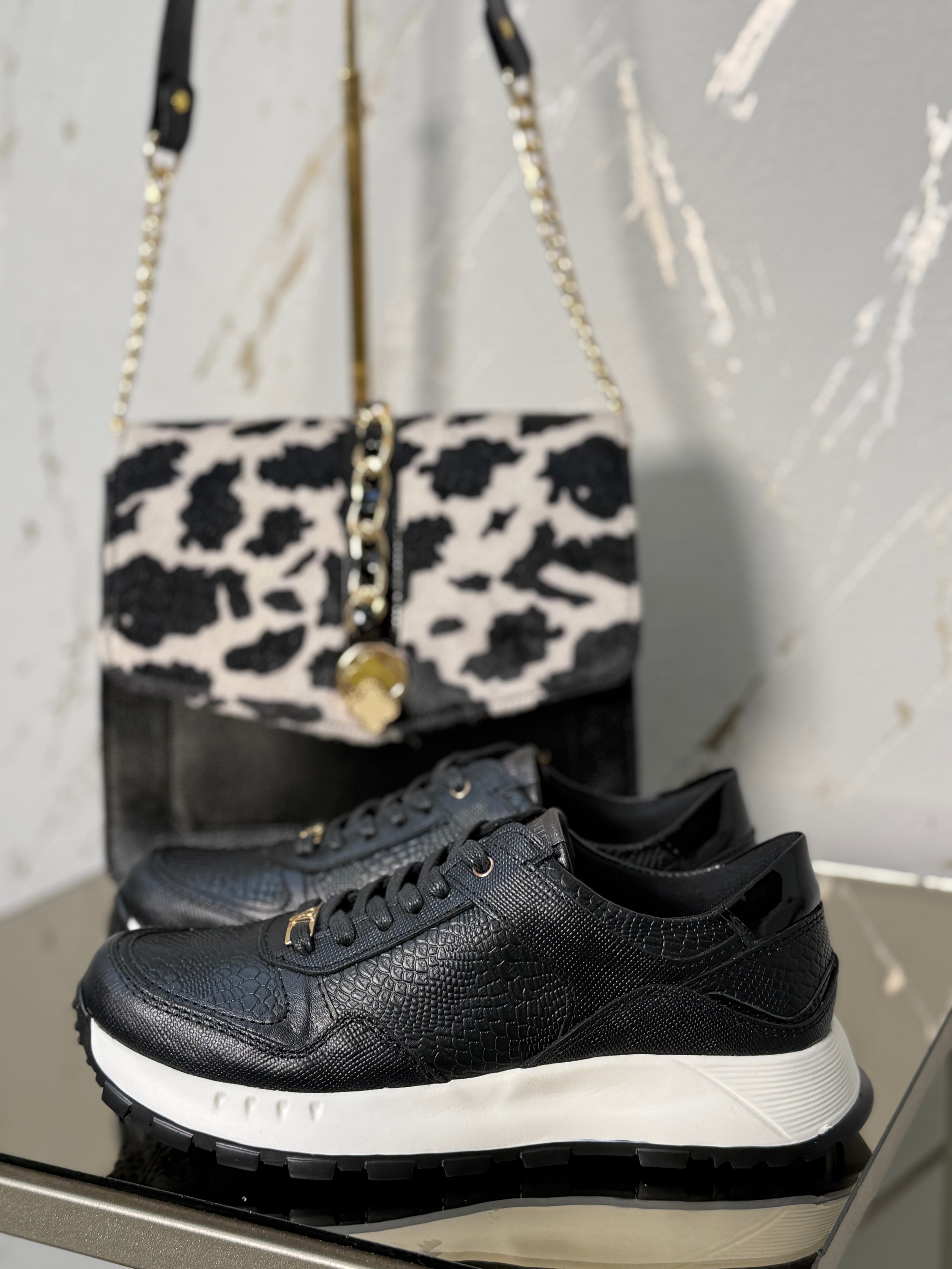 Tenis Denver Negro Charol Nadal