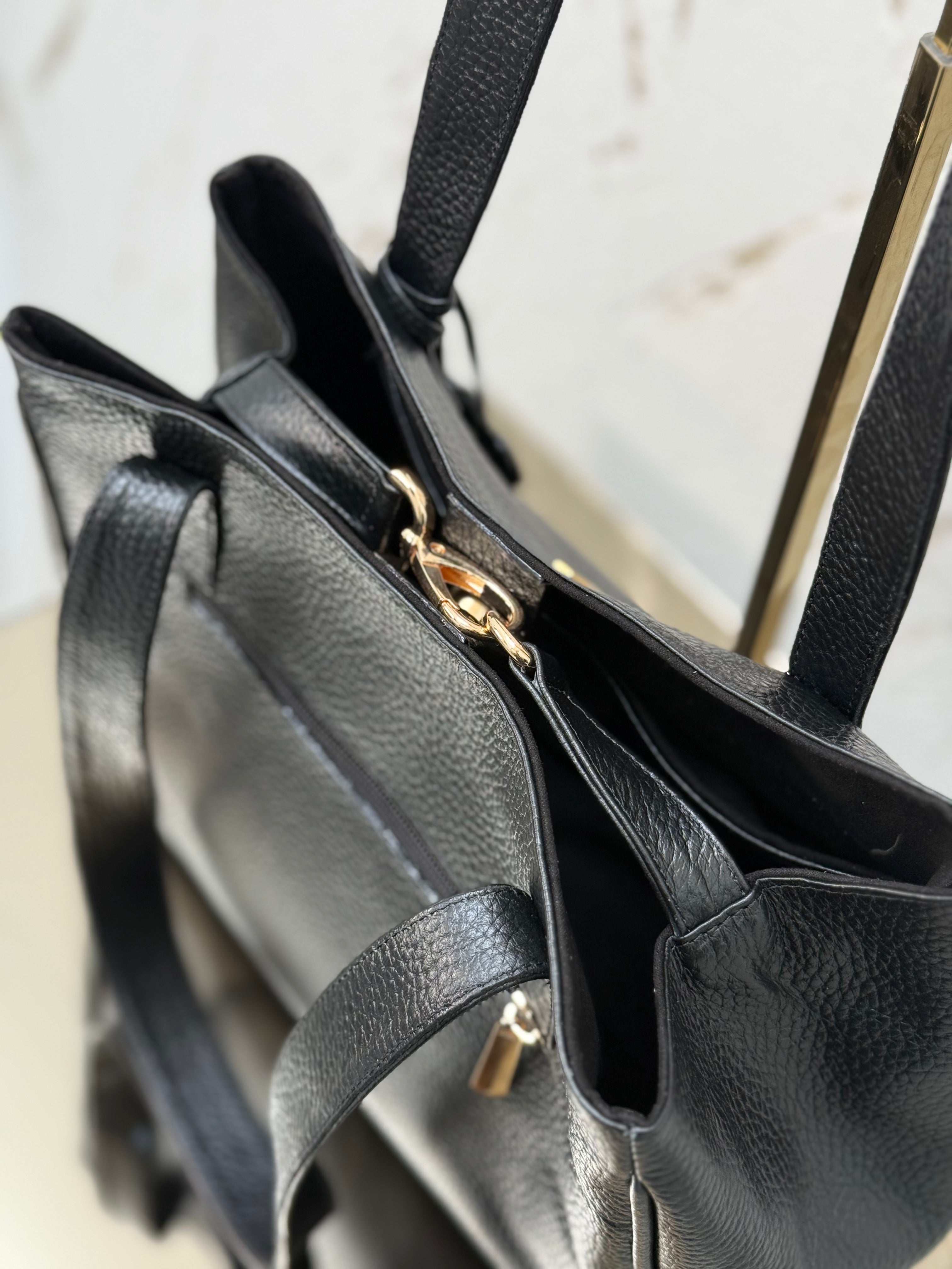 Bolso Alma Negro en Cuero