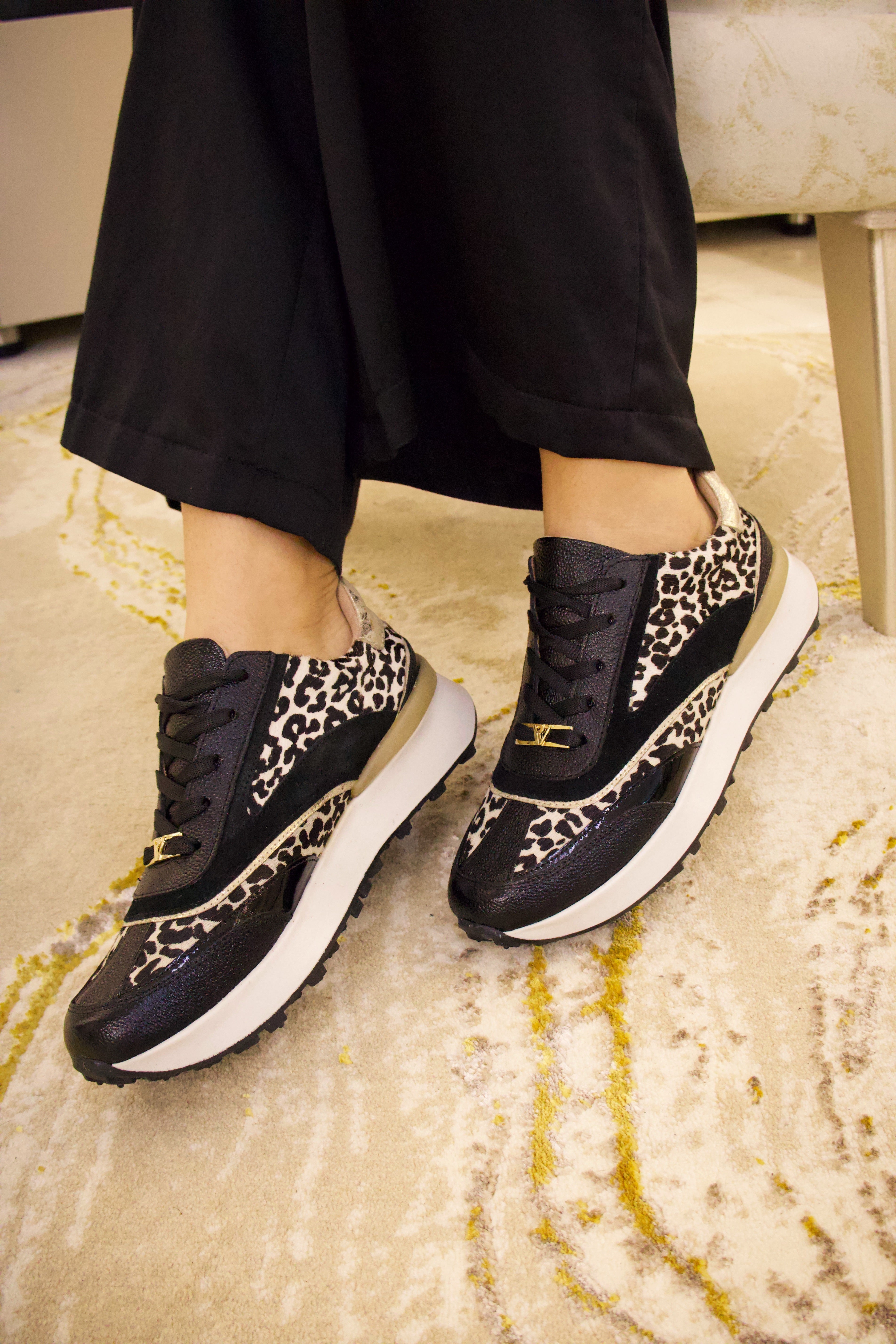 Tenis de cuero Bariloche Negro Folia luxury