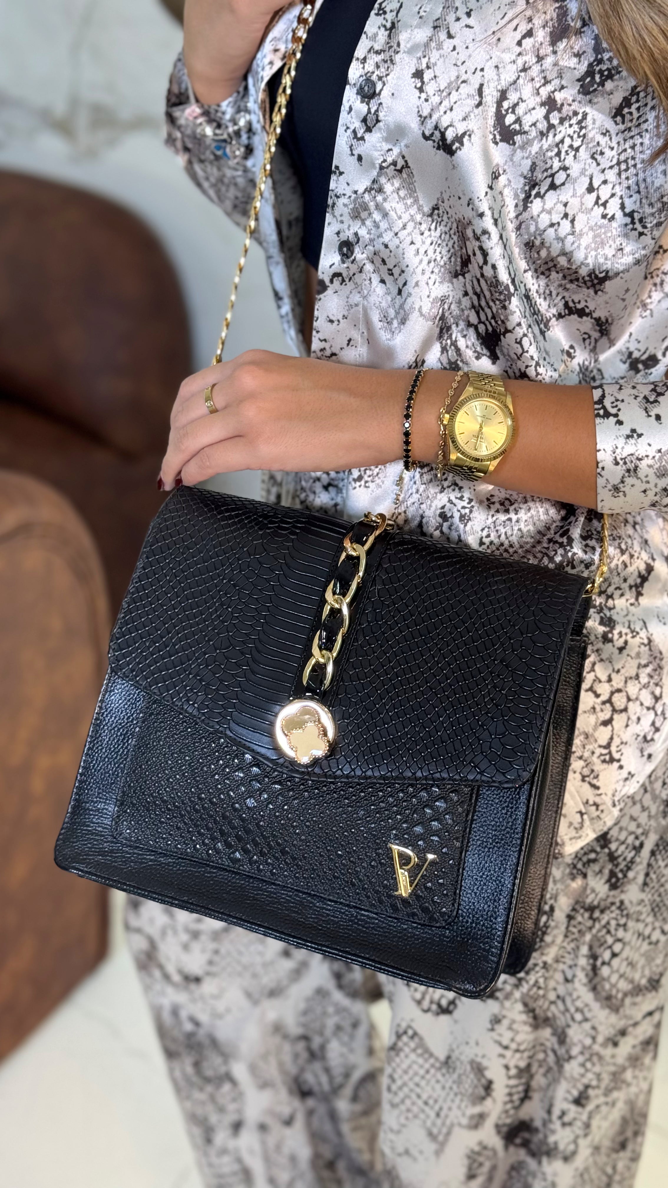 Bolso en cuero Sophie Negro