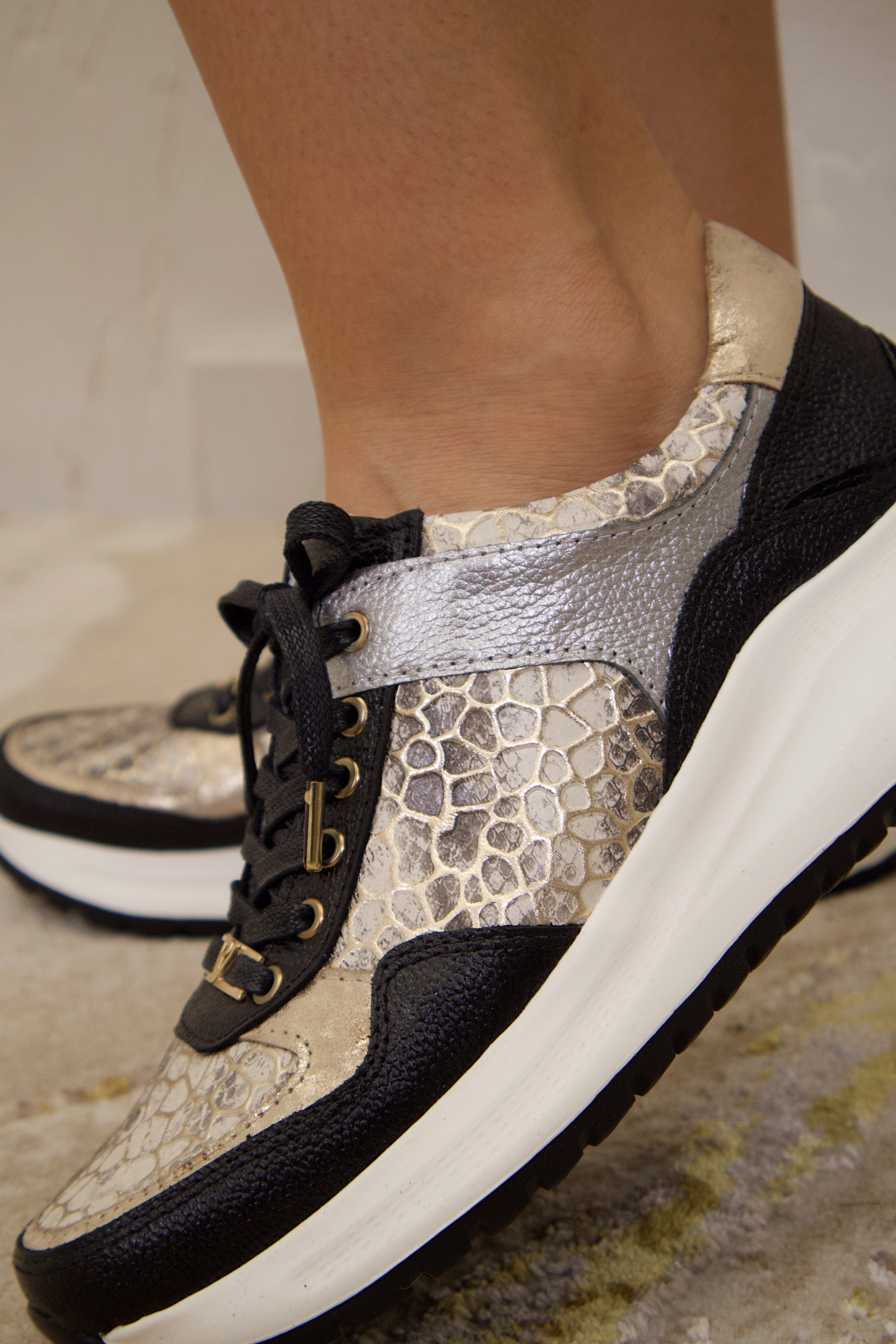 Tenis denver Negro folia gris
