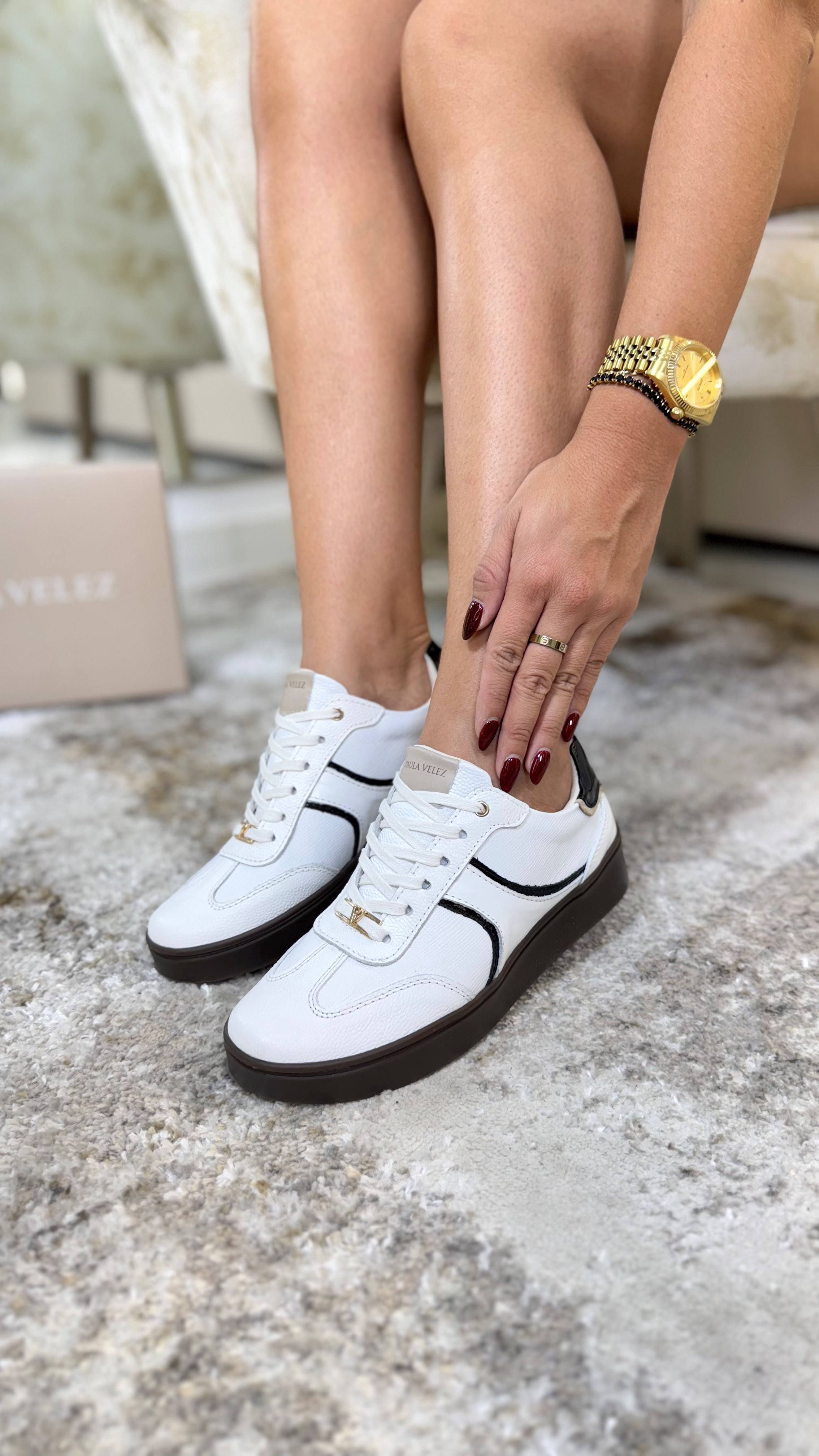 Tenis Milán Blanco Charol Londón