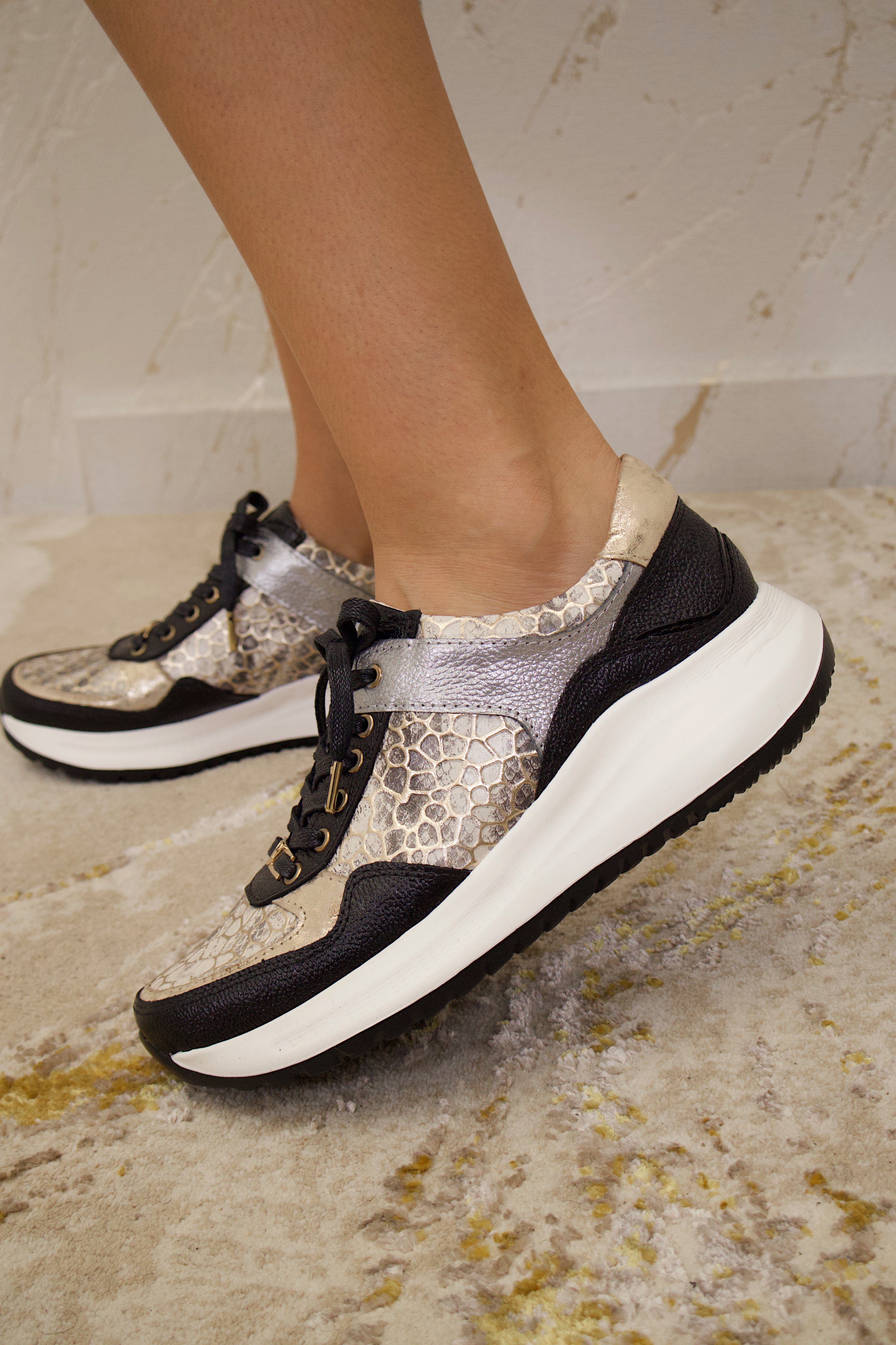 Tenis denver Negro folia gris