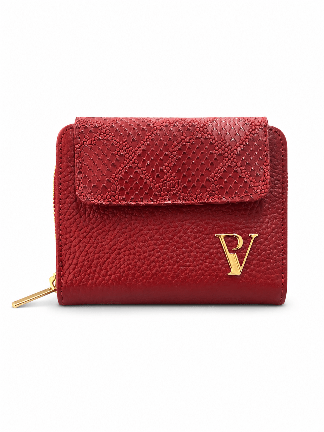 Billetera Roja en Cuero Paula Vélez - PAULA VELEZ