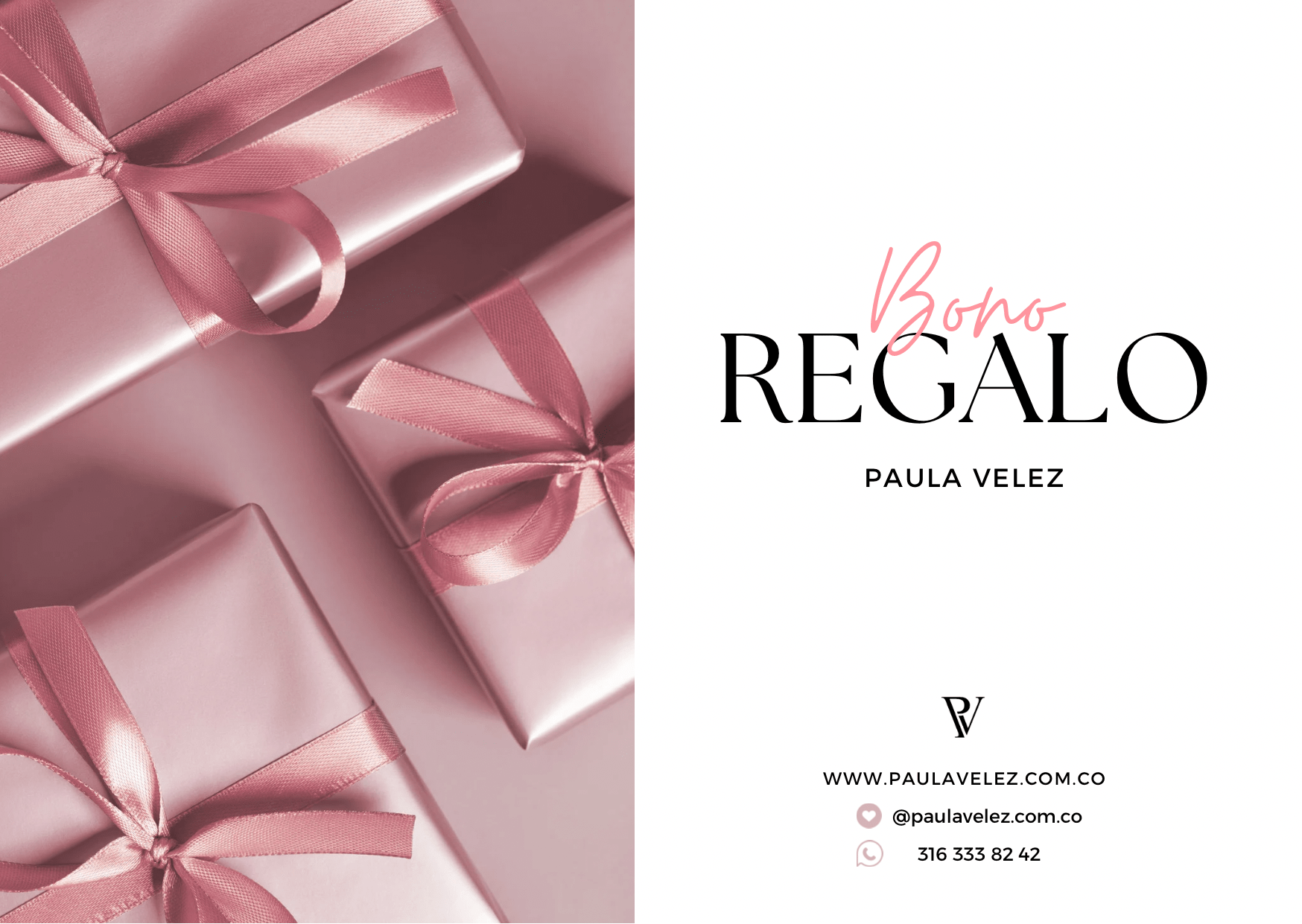 Bono regalo paula velez - PAULA VELEZ