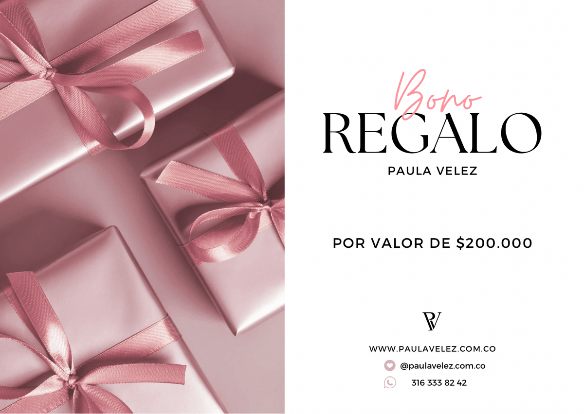 Bono regalo paula velez - PAULA VELEZ