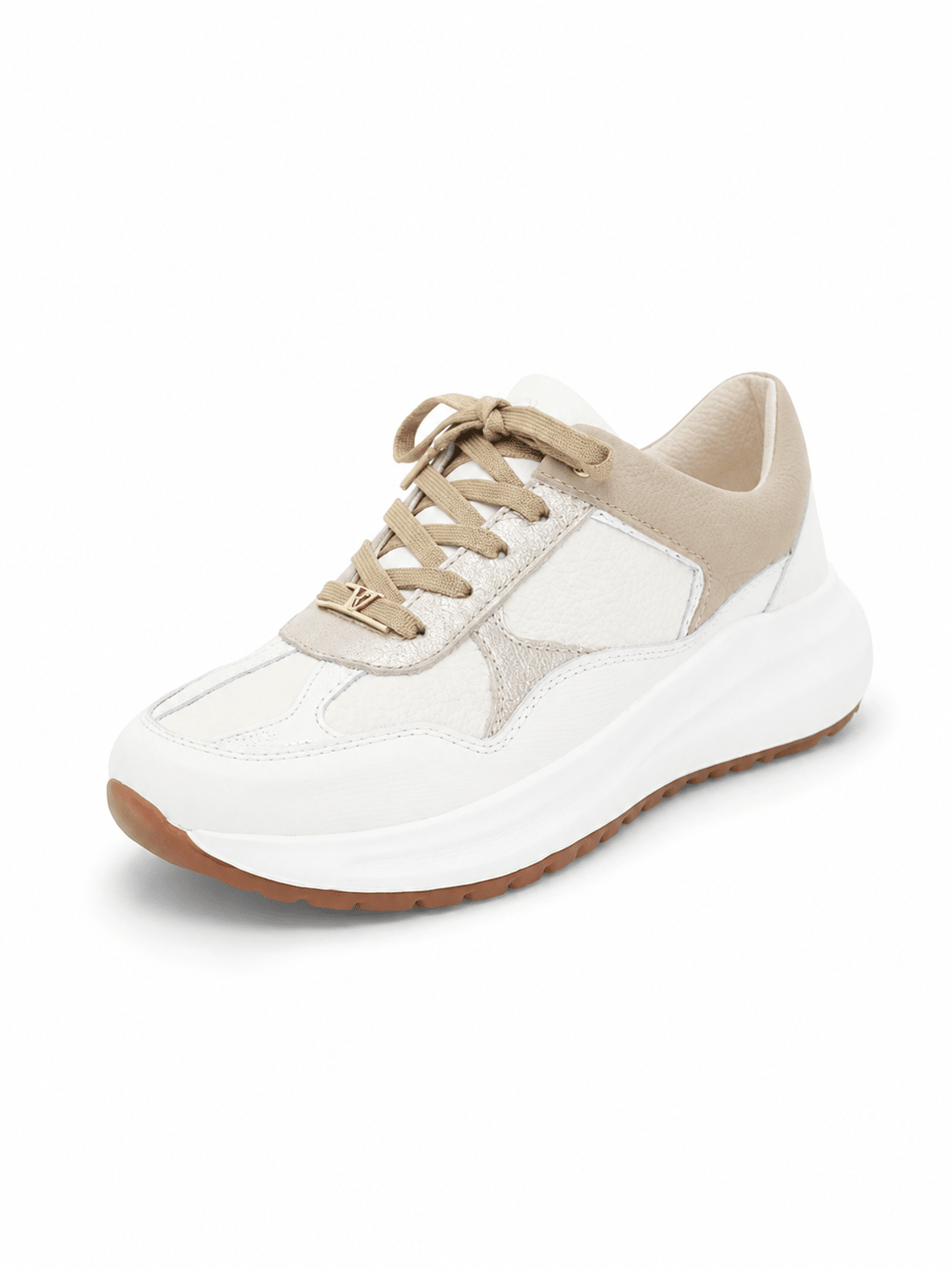Luciana Toscana Talco Taupe Tenis en Cuero - PAULA VELEZ