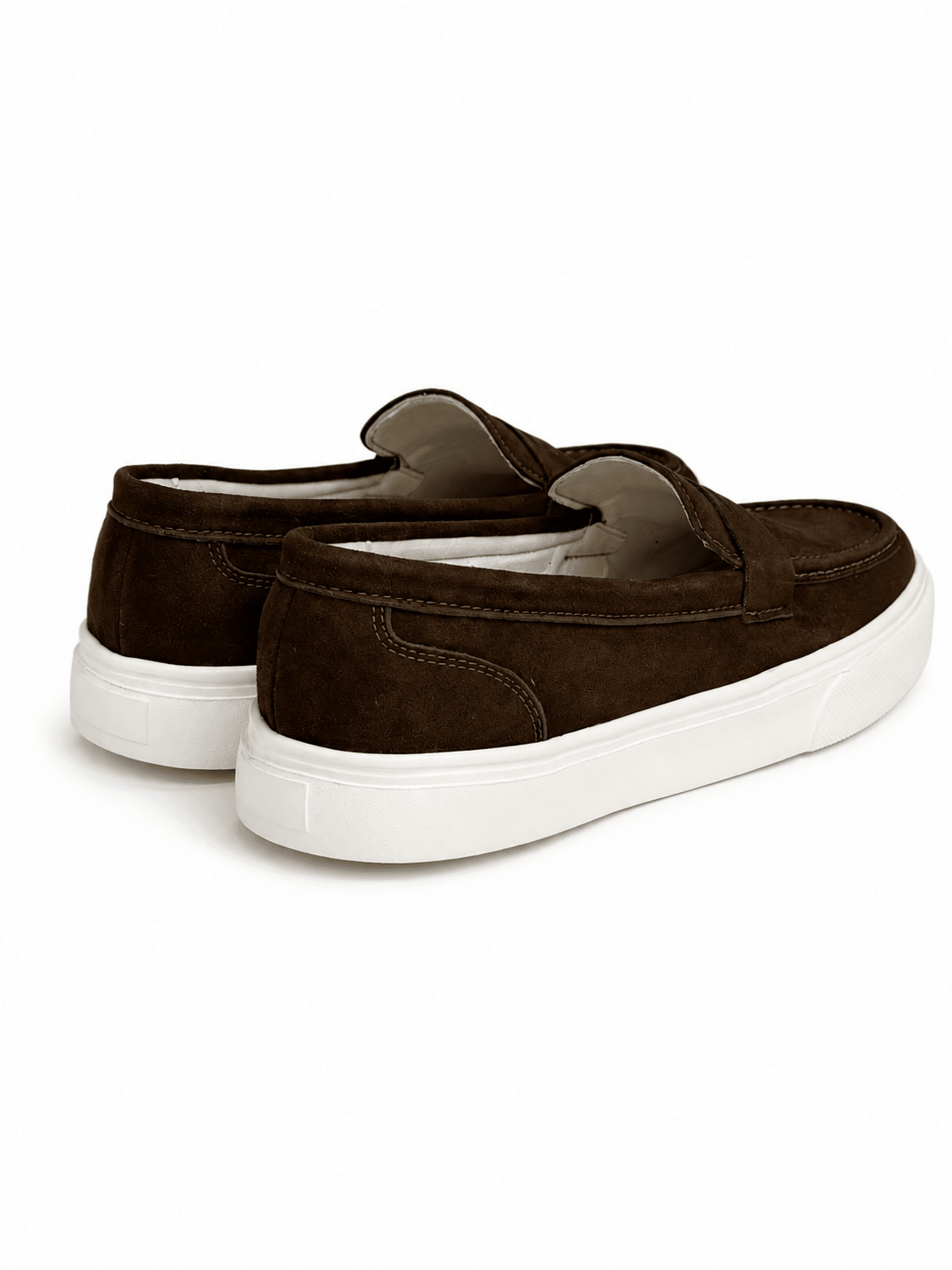 Mocasín en carnaza café para hombre - PAULA VELEZ