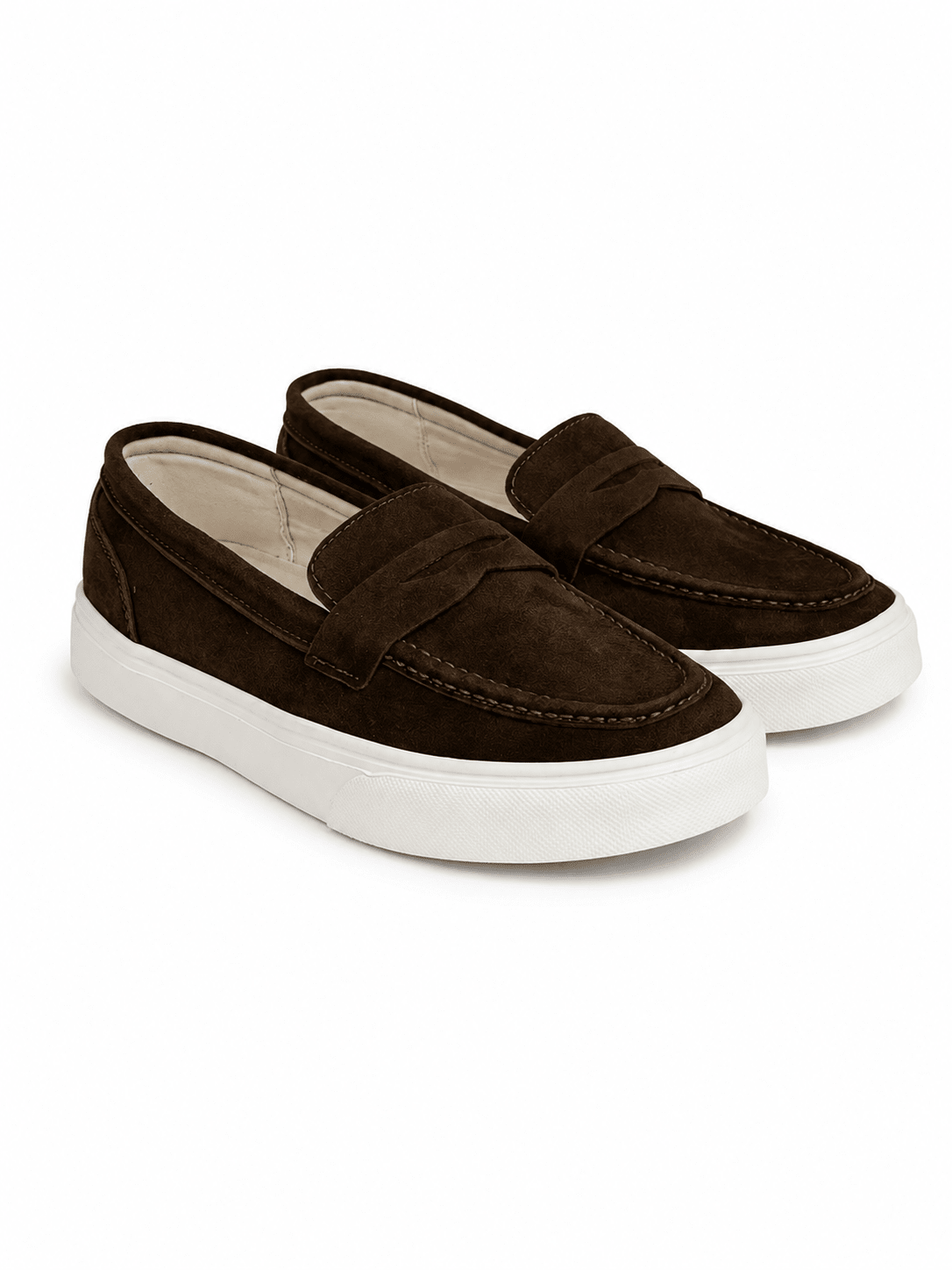 Mocasín en carnaza café para hombre - PAULA VELEZ