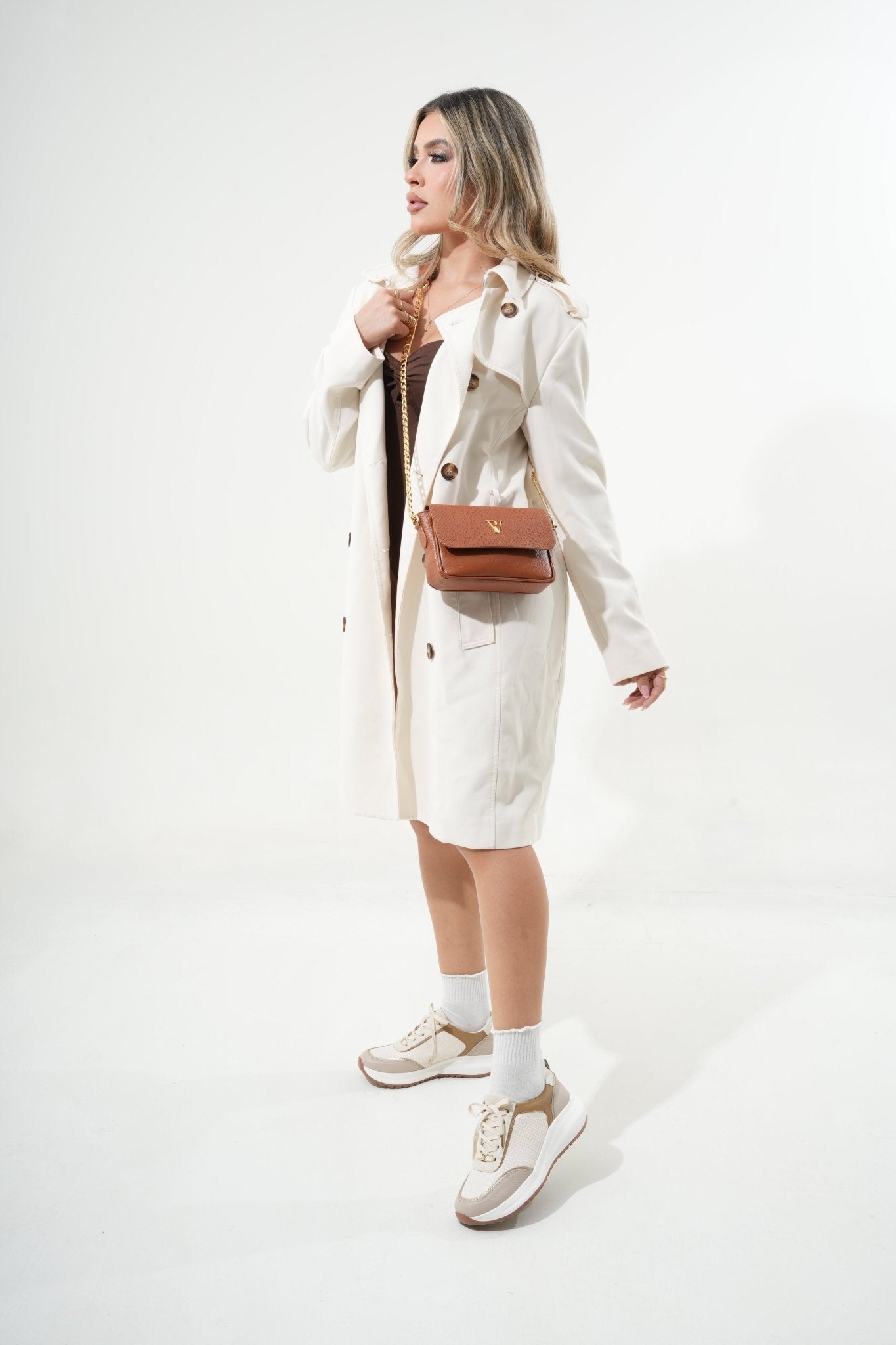 Origen Arena Taupe Tenis en Cuero - PAULA VELEZ