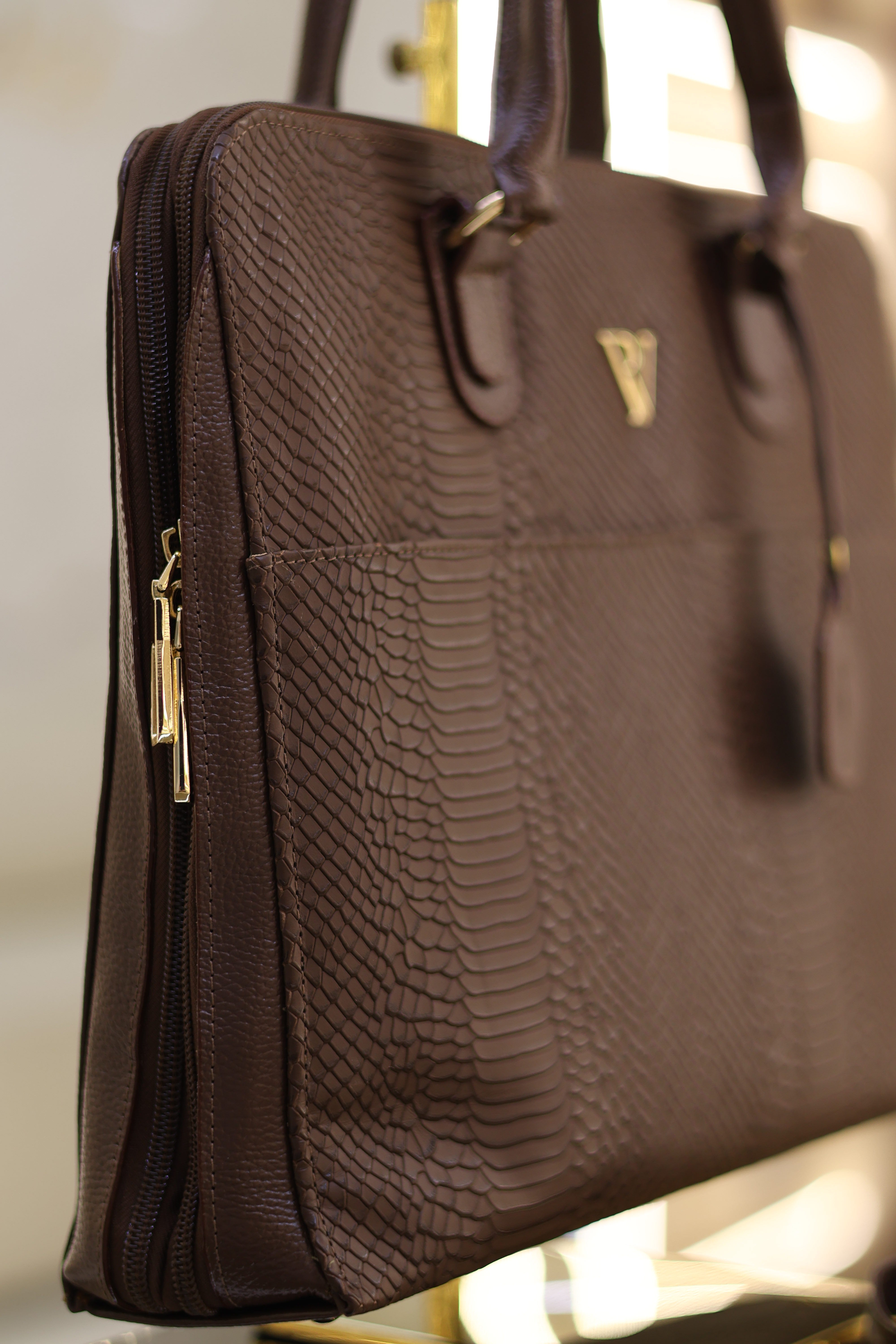 Bolso de cuero ejecutivo café