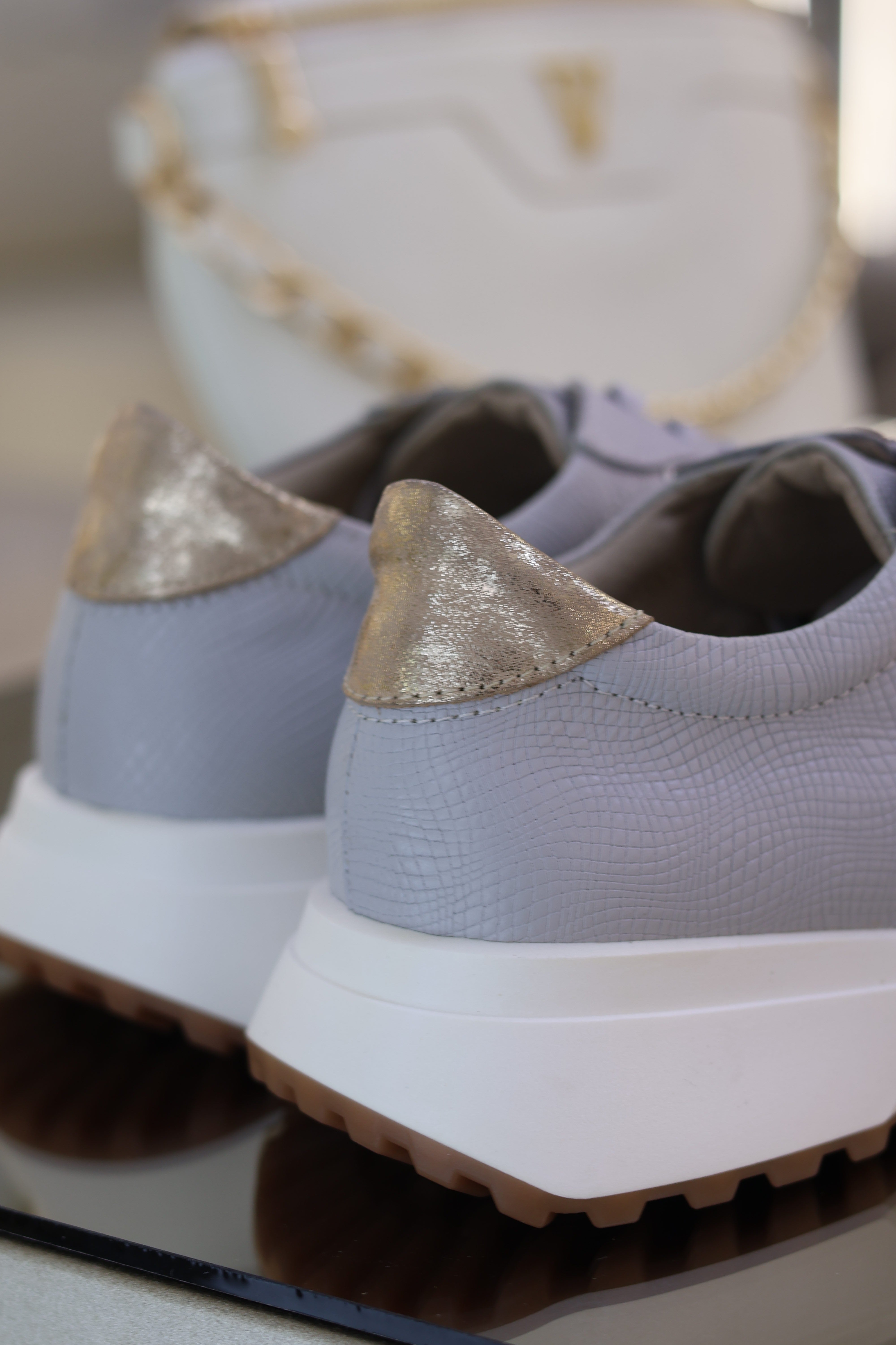 Tenis de cuero Oso baby blue