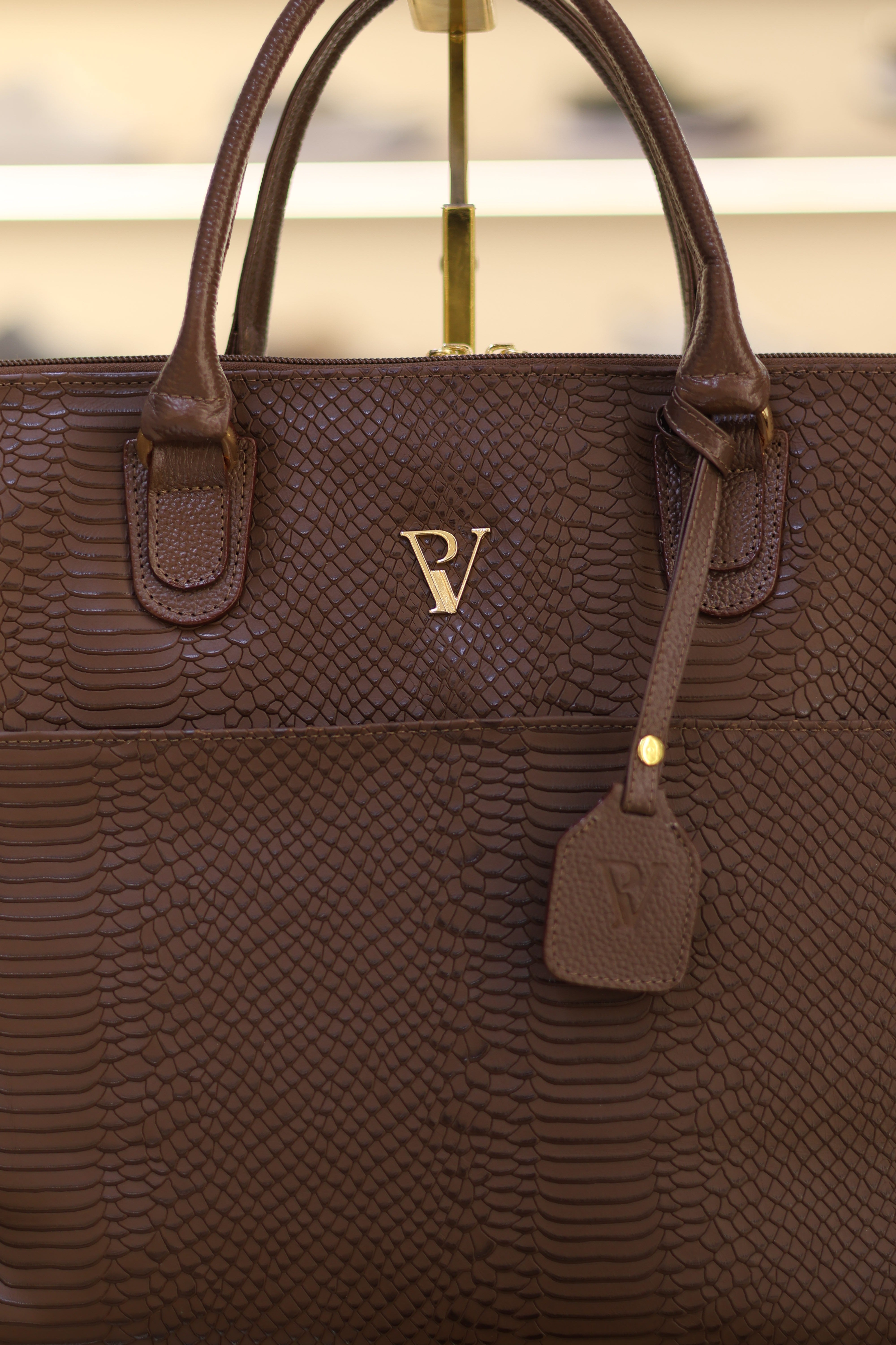 Bolso de cuero ejecutivo café