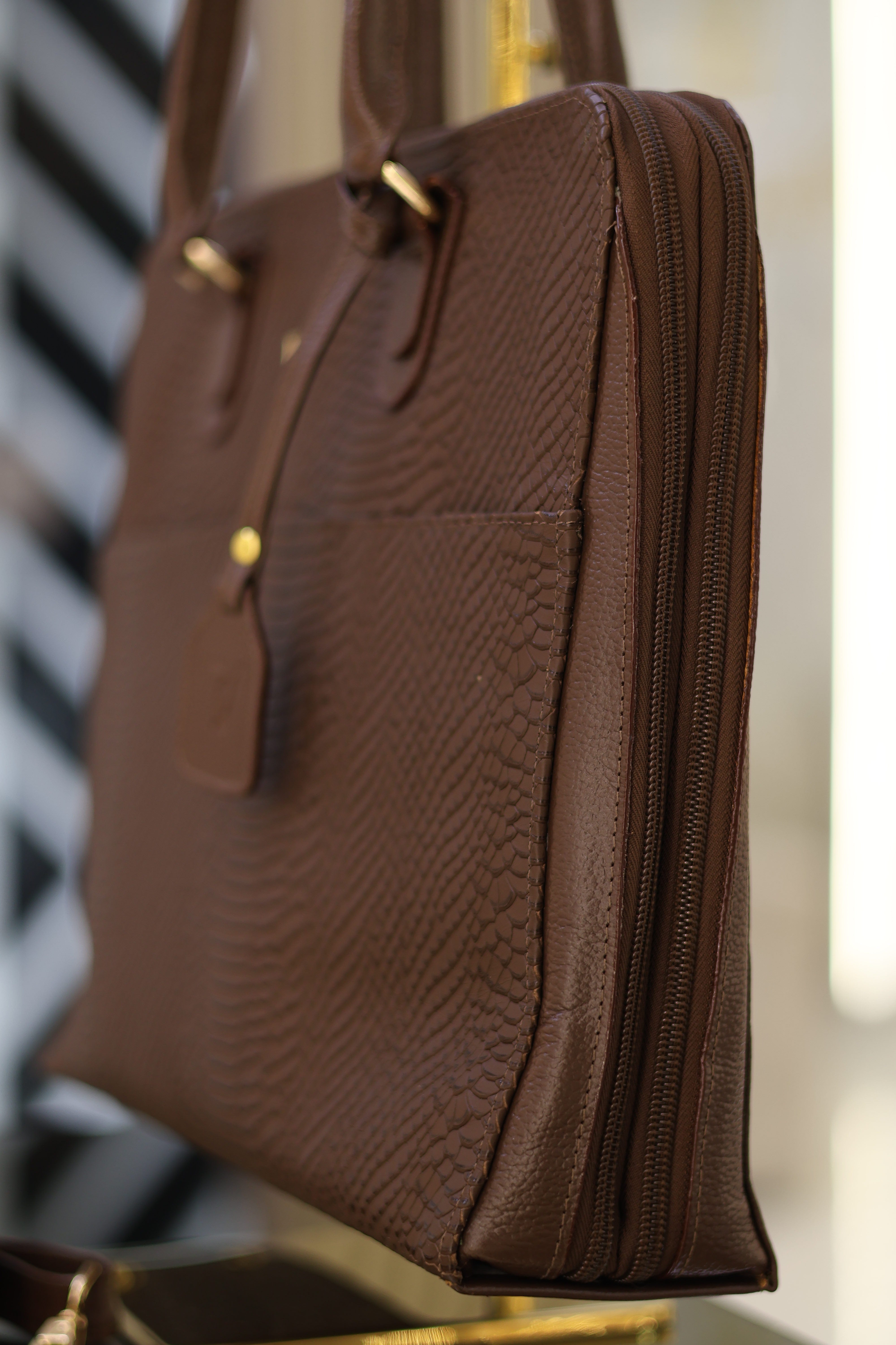 Bolso de cuero ejecutivo café
