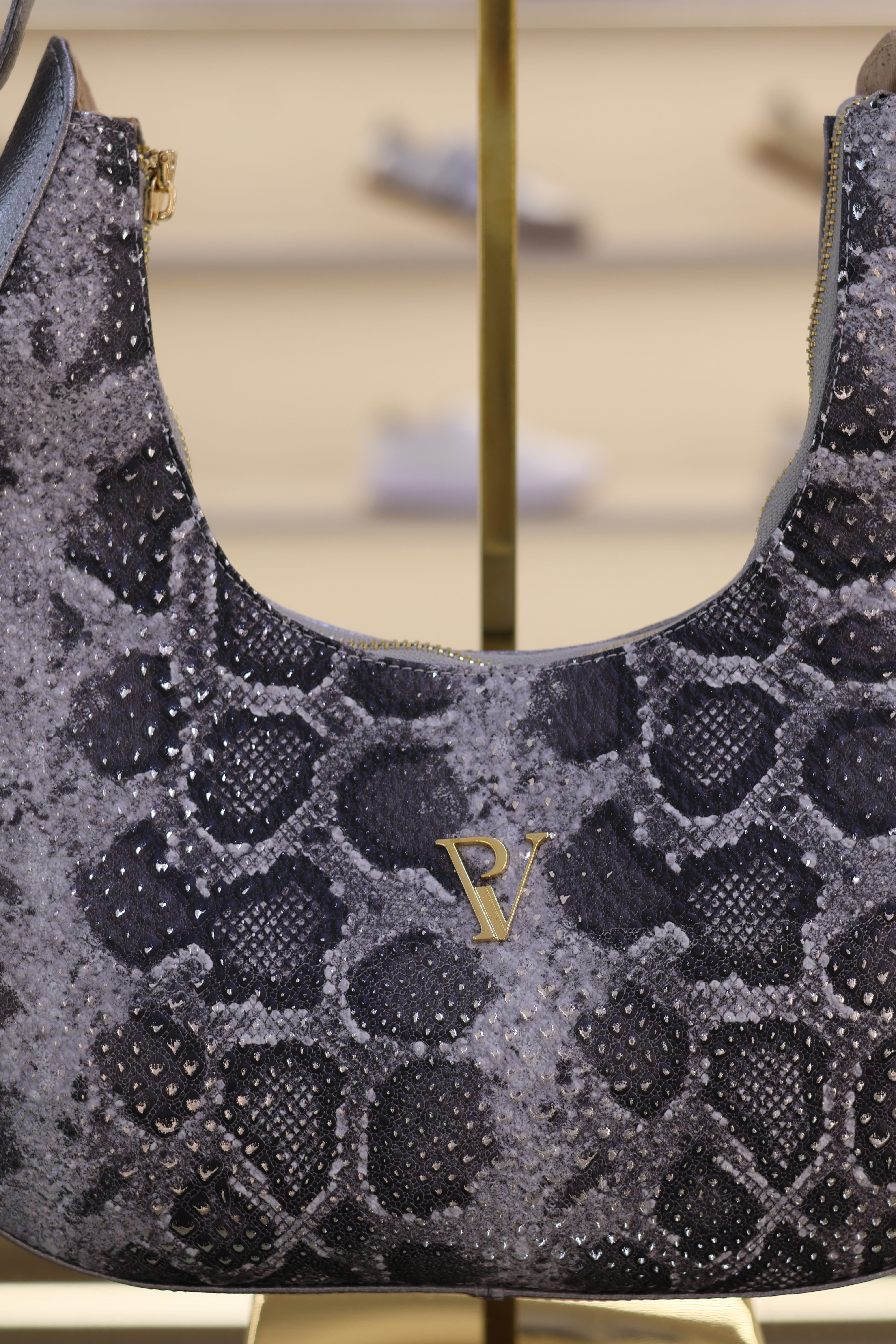 Bolso Luna Snake Plata