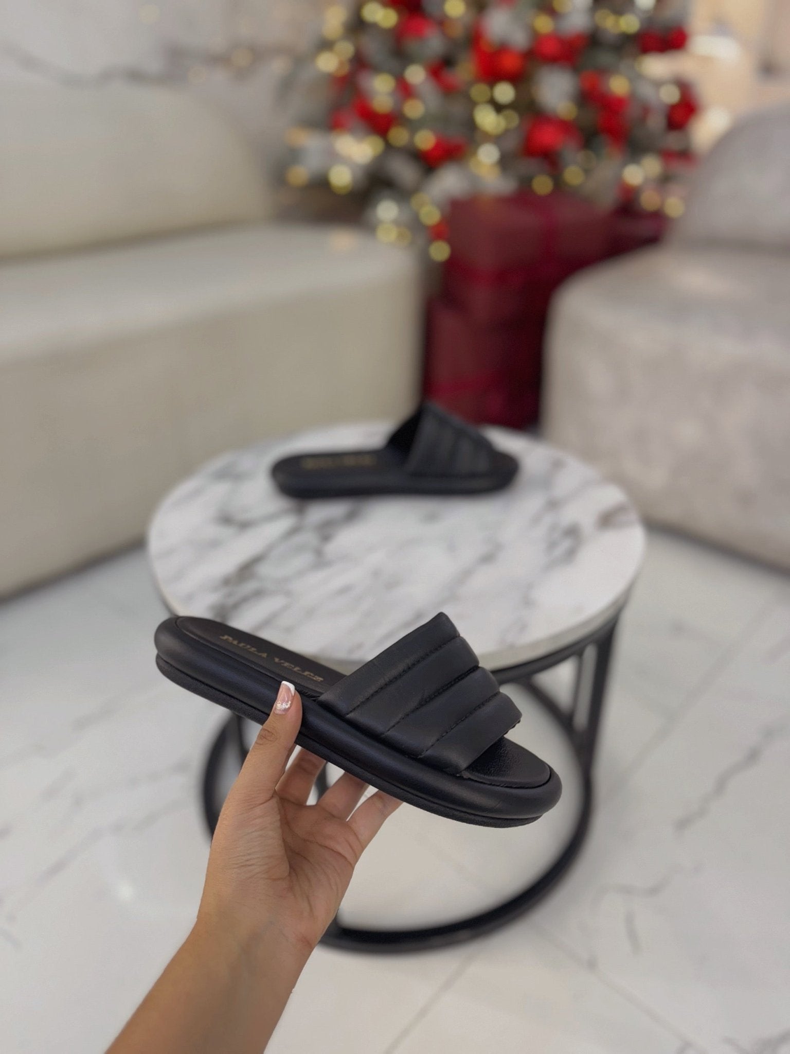 Sandalias Aura en cuero negro para mujer - Paula Vélez - PAULA VELEZ