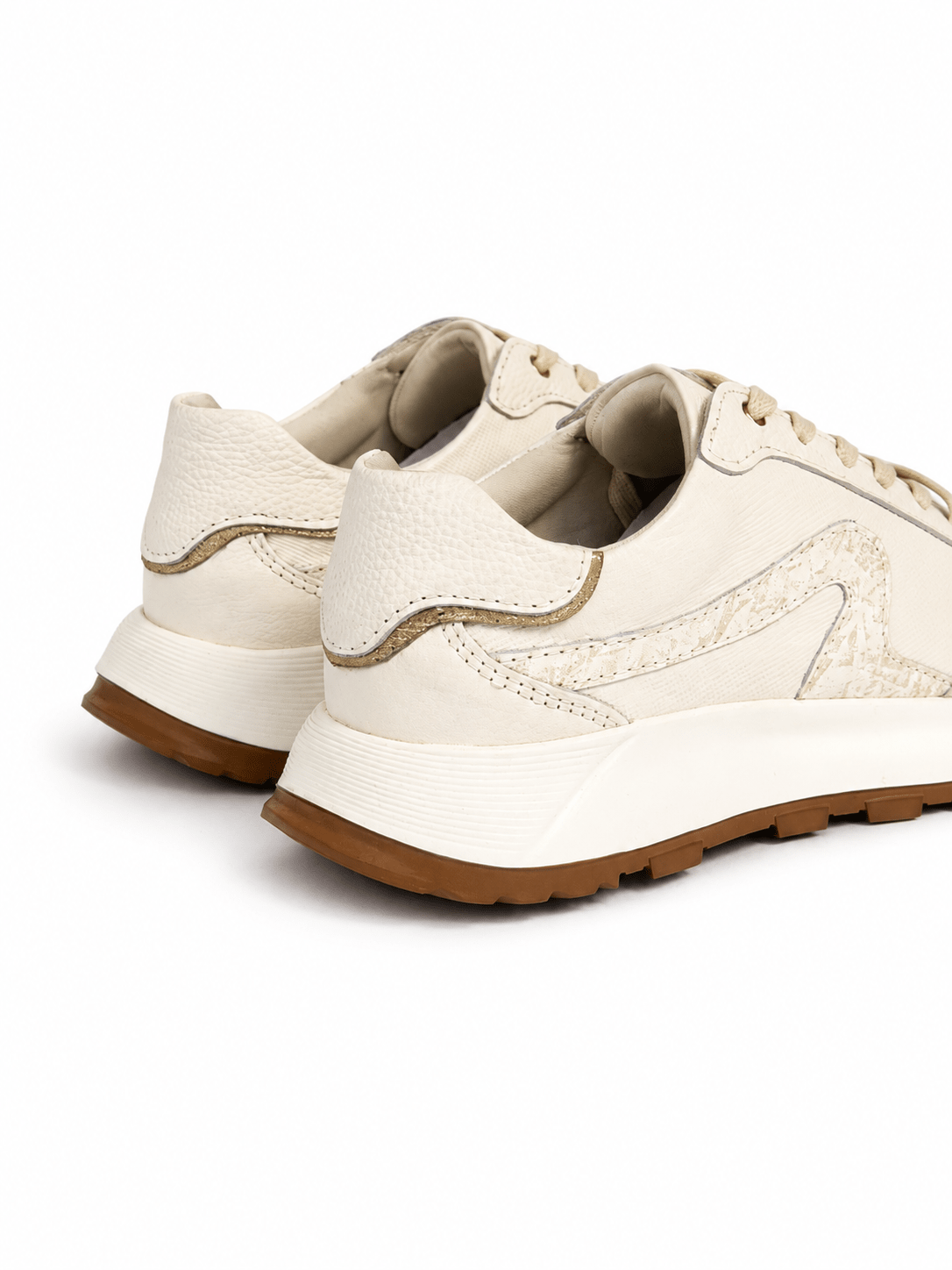 Tenis Aurora Marfil en Cuero - PAULA VELEZ