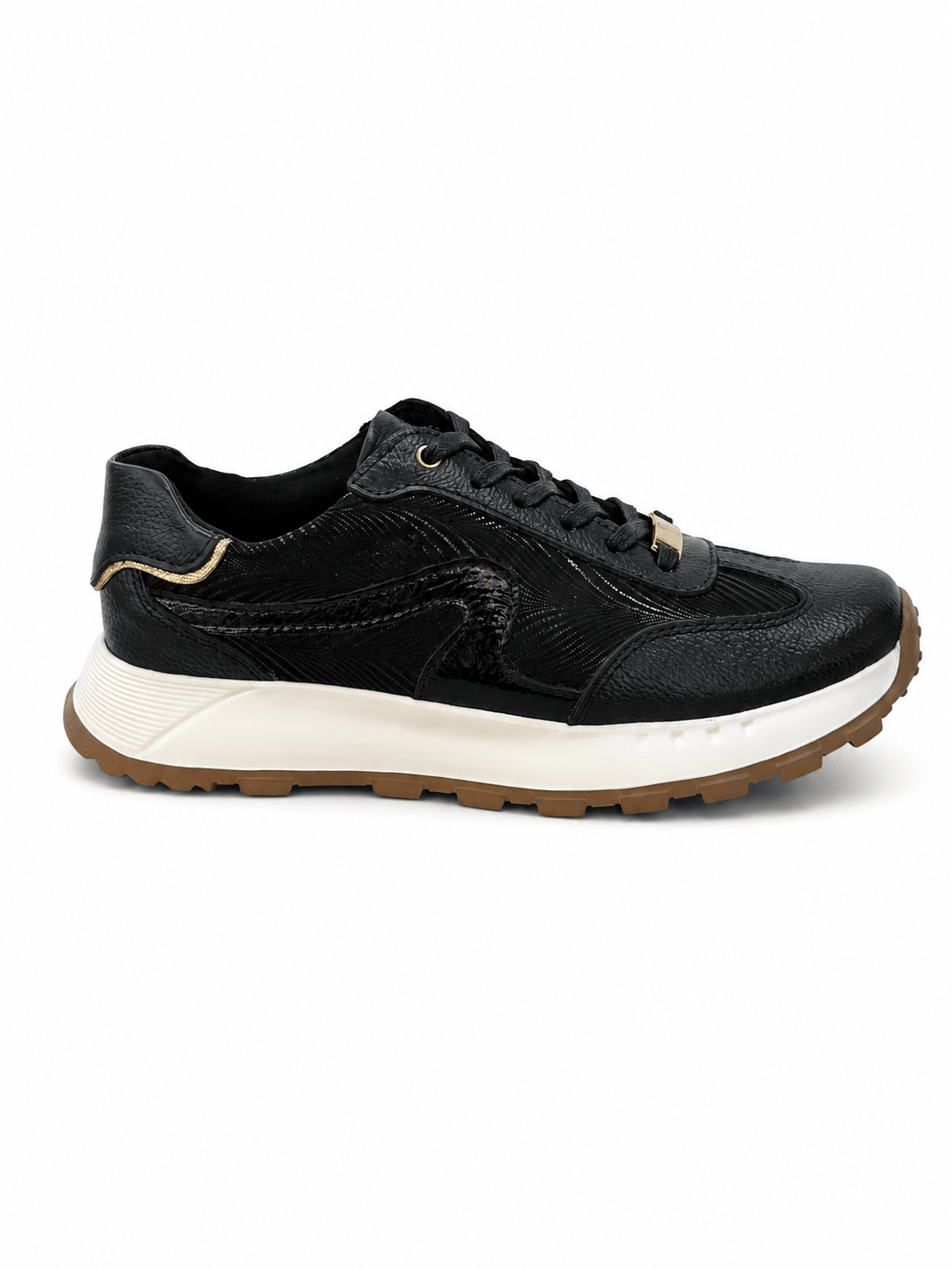 Tenis Aurora Negro en Cuero - Paula Vélez - PAULA VELEZ