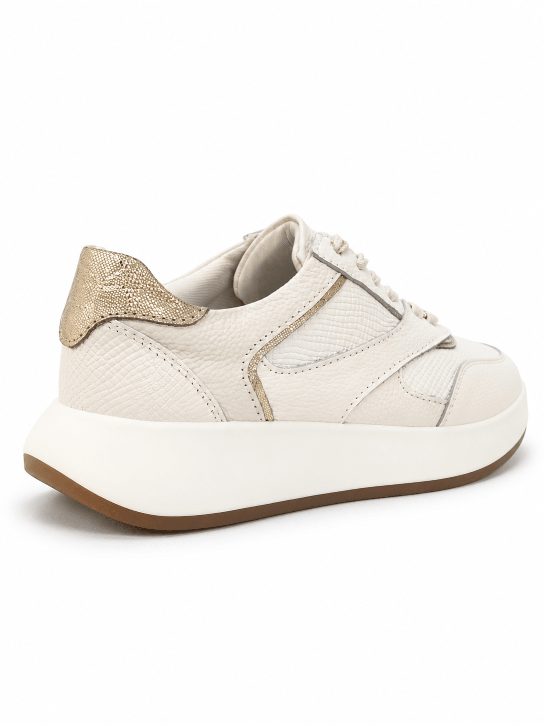 Tenis Boreal Marfil en Cuero Munich - PAULA VELEZ
