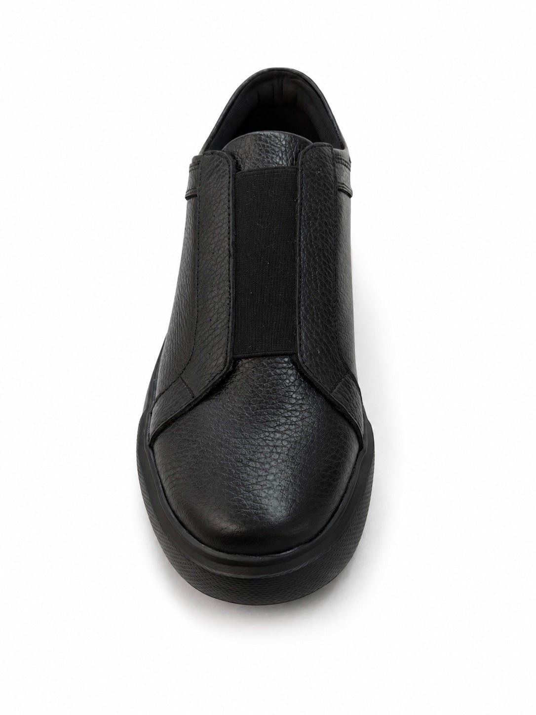 Tenis en cuero negro con elástico para hombre - PAULA VELEZ